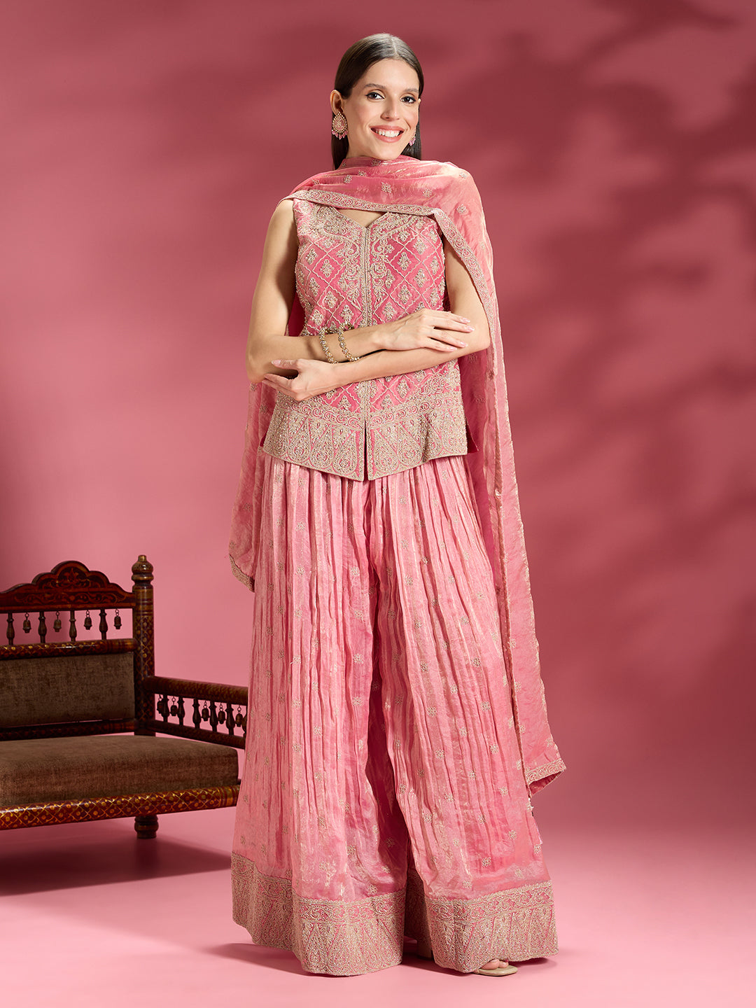 Akshra Organza Palazzo Suit