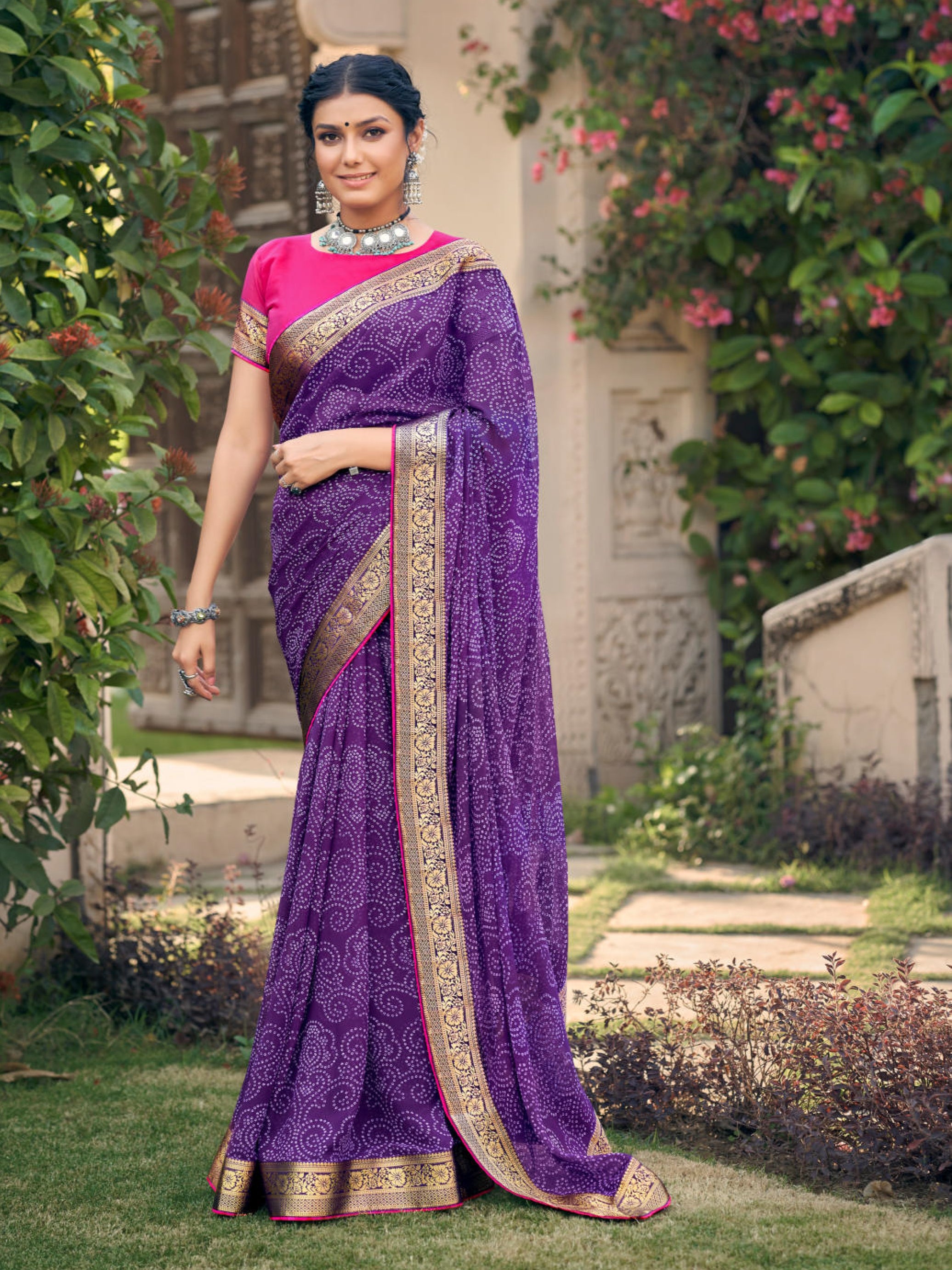 Tanvi Bandhani Saree