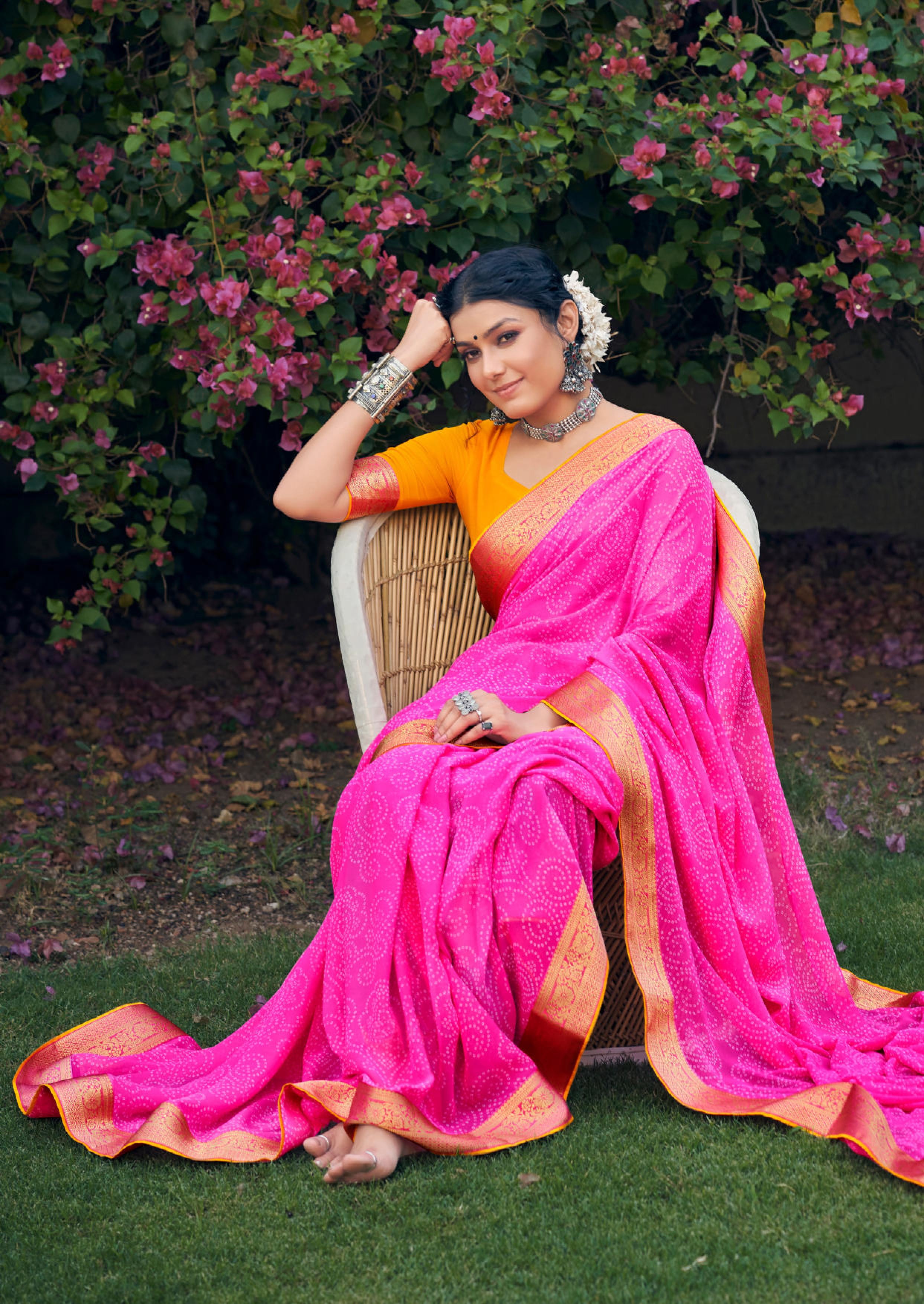 Tanvi Bandhani Saree