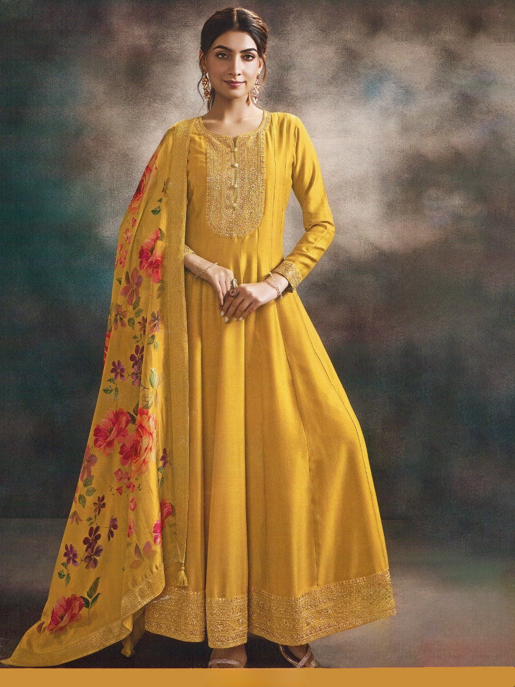 Malini Gown With Dupatta - Roop Darshan
