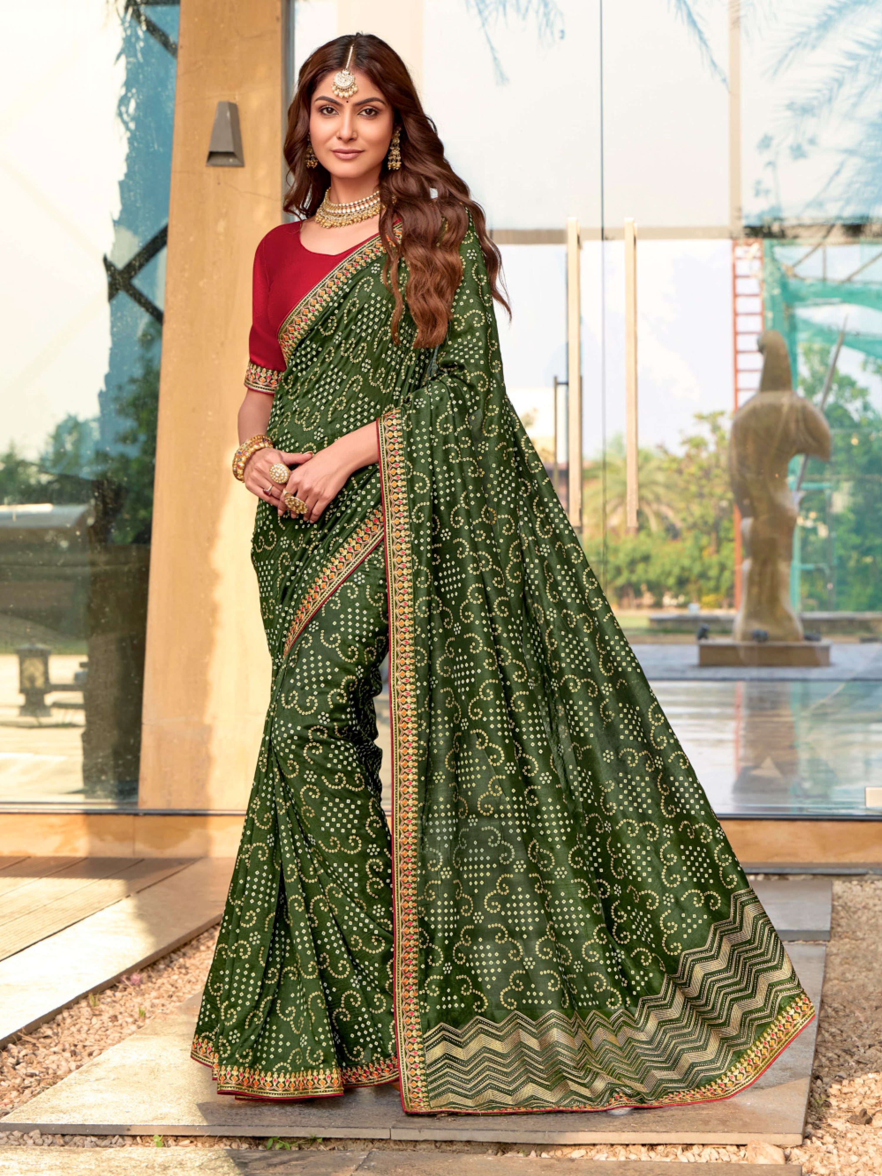Pranali Bandhani Saree