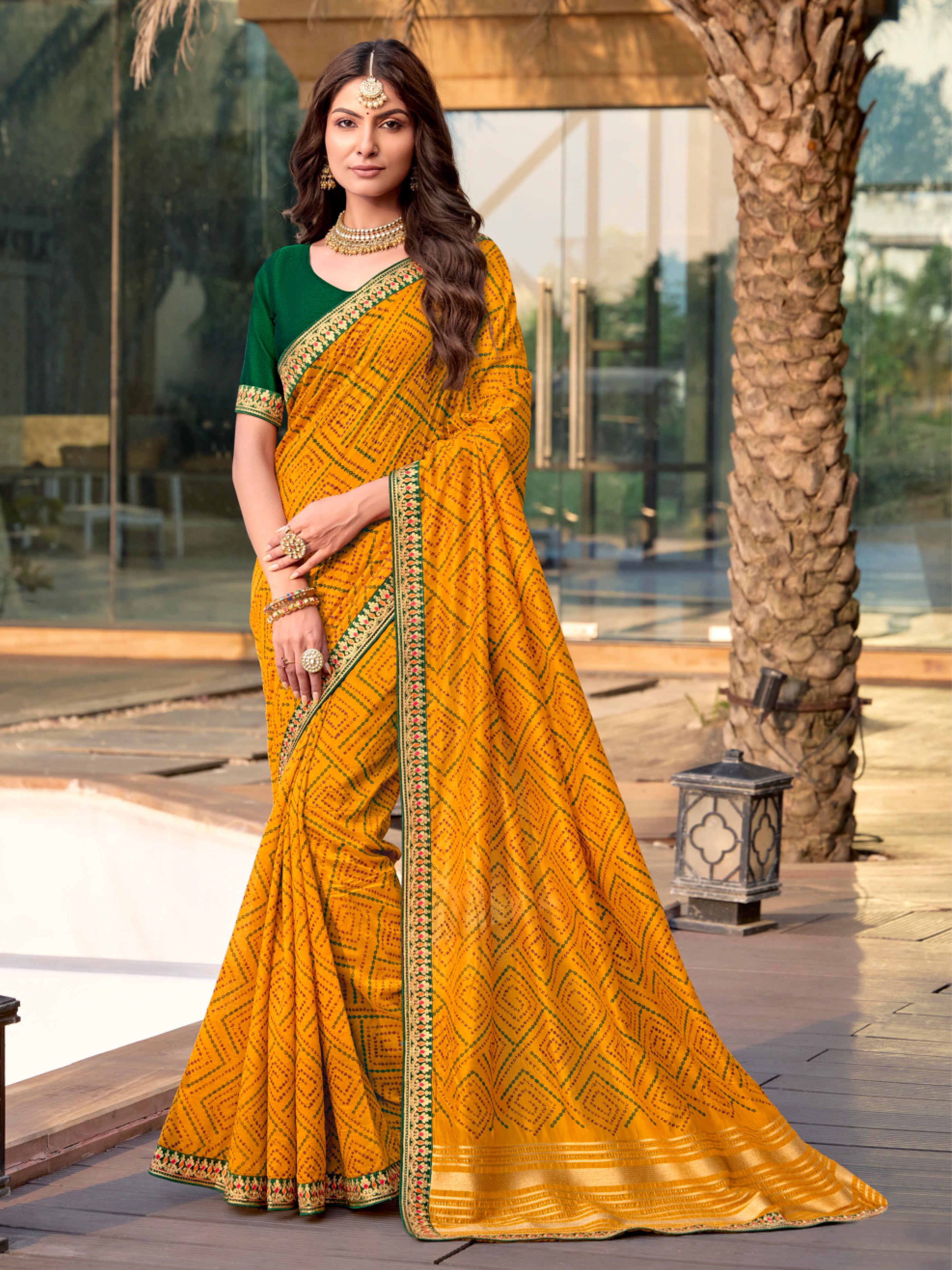 Pranali Bandhani Saree