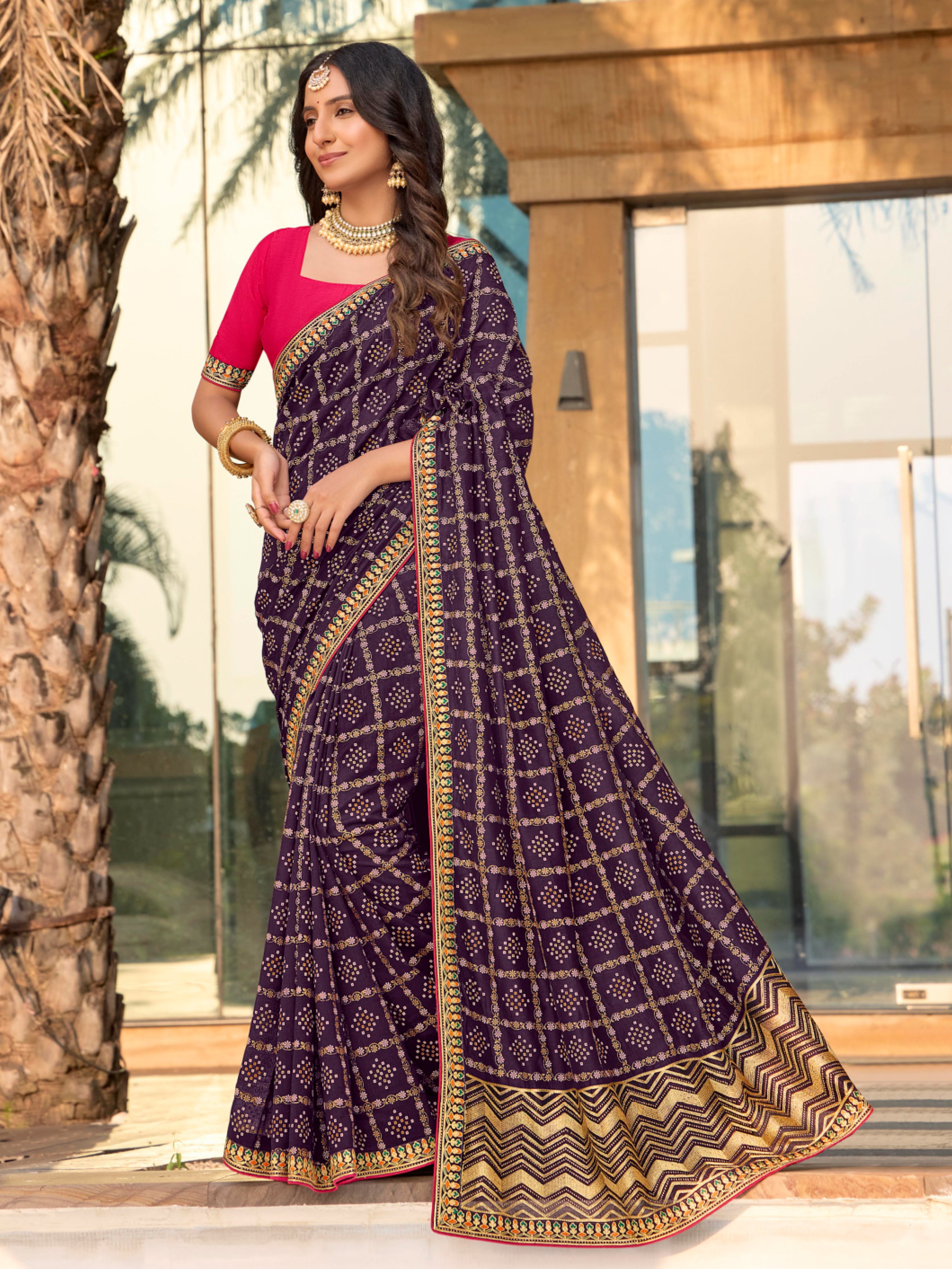 Pranali Bandhani Saree