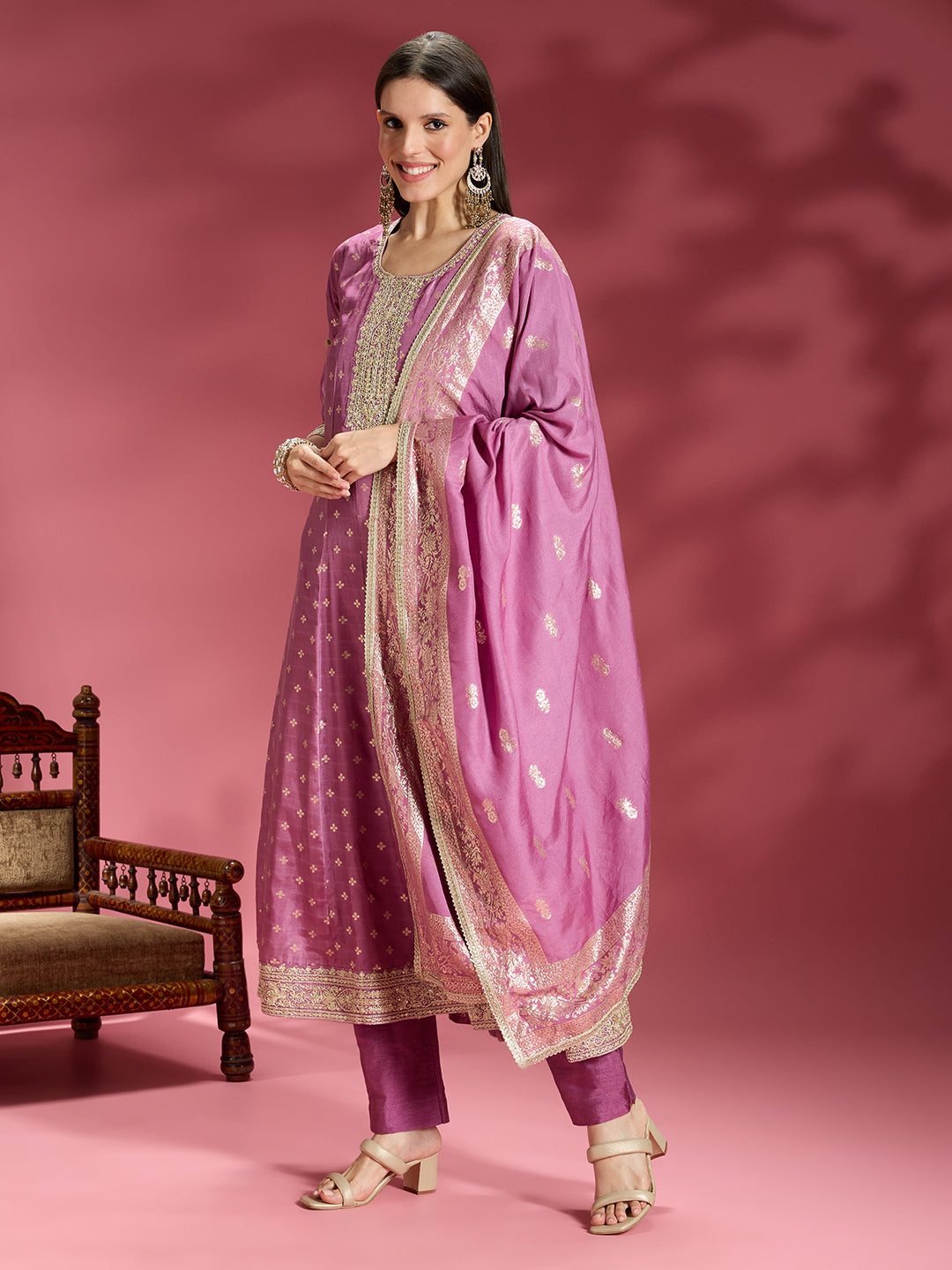 Vani Silk Flair Suit