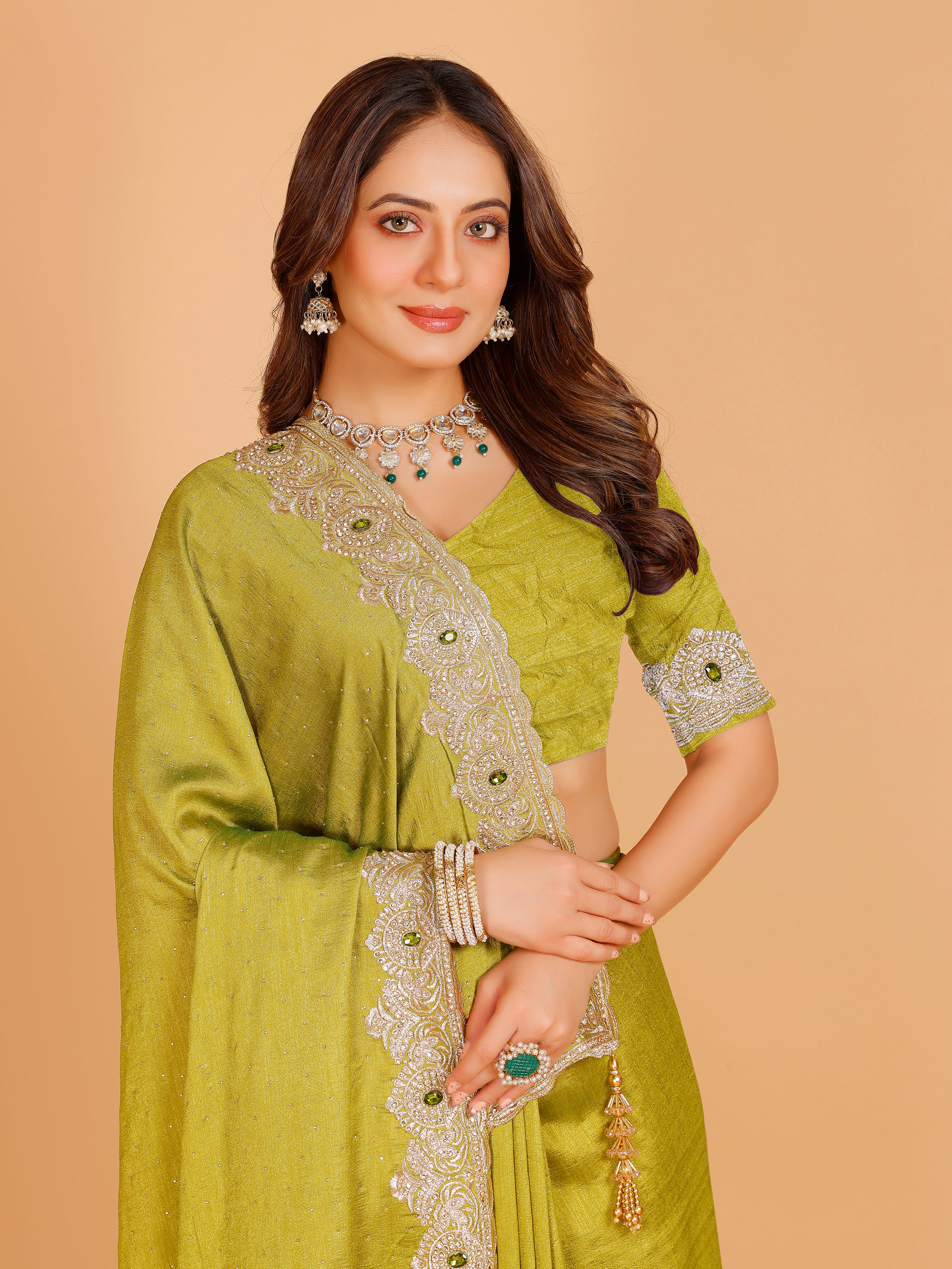 Bhavya Silk Embroidered Saree
