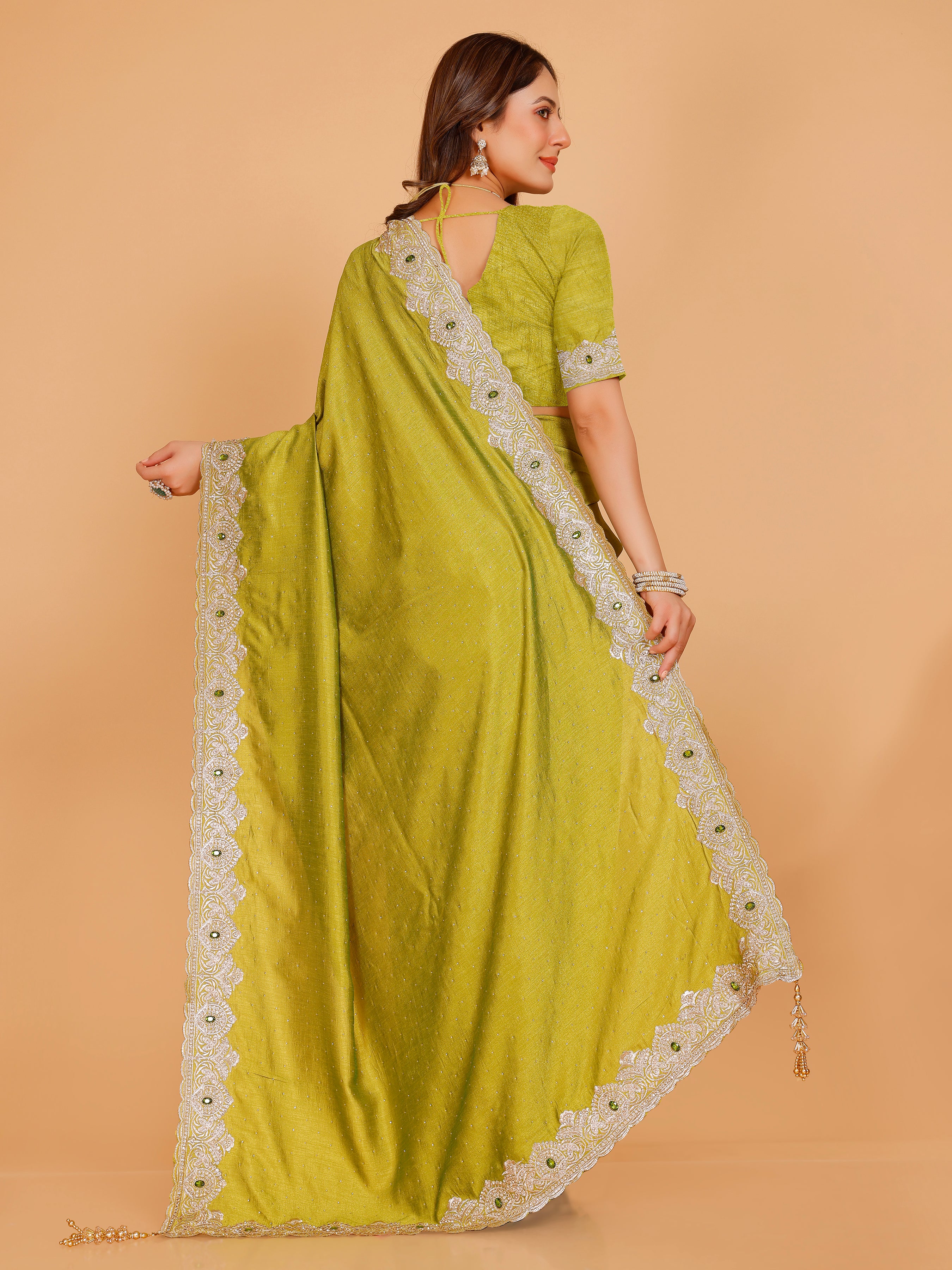 Bhavya Silk Embroidered Saree