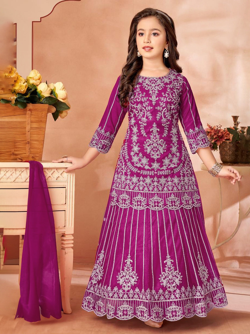 Suman Long Top Lehenga Suit - Roop Darshan