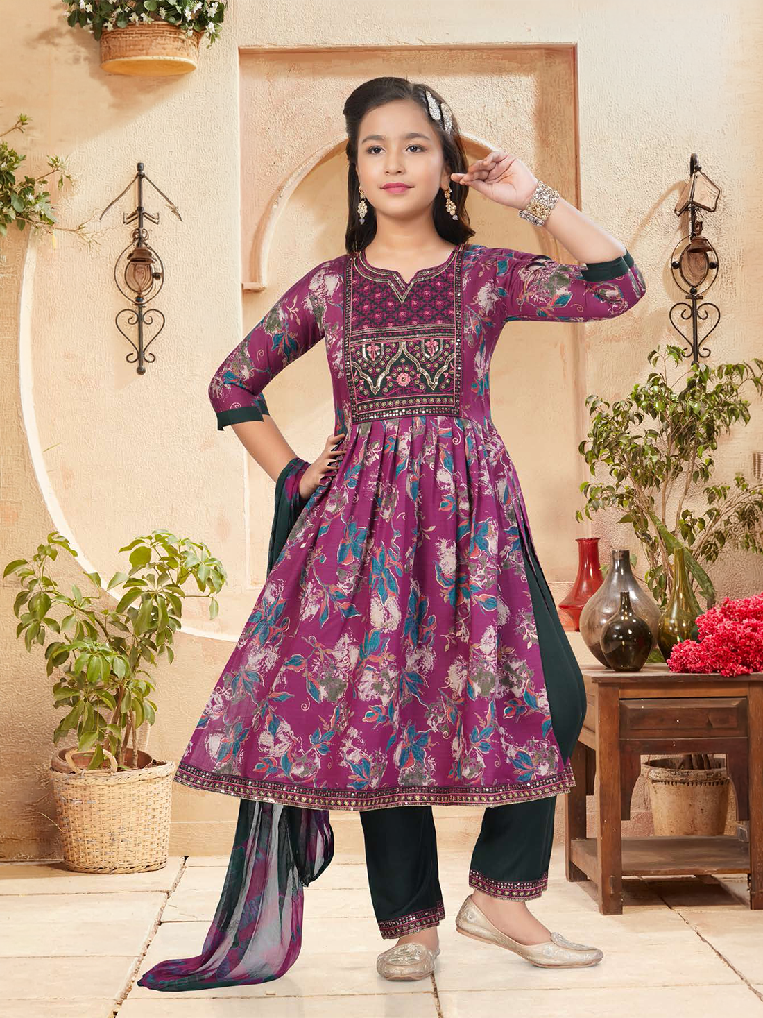 Leila Cotton Flair Suit