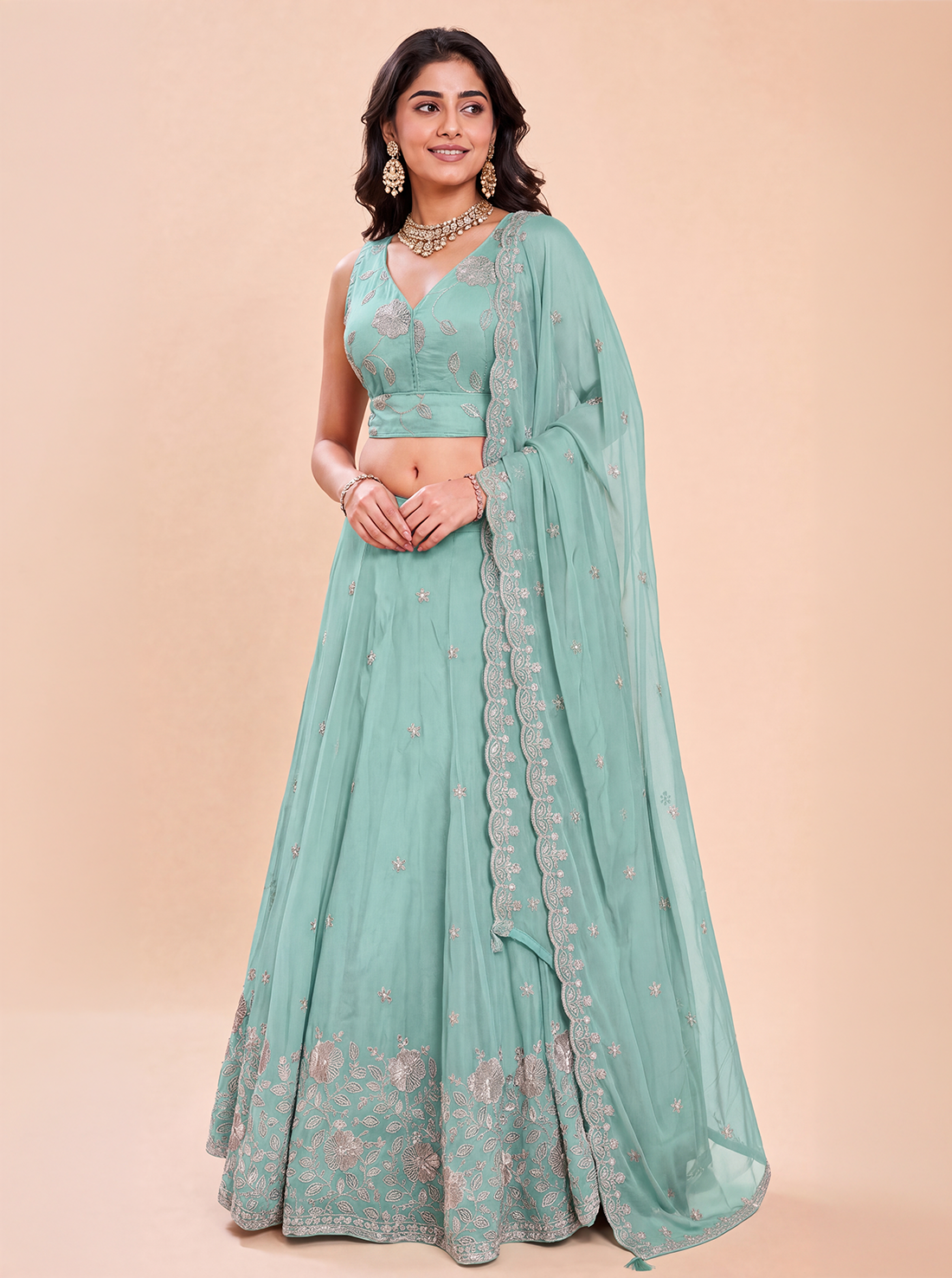 Tanvi Tissue Lehenga Set