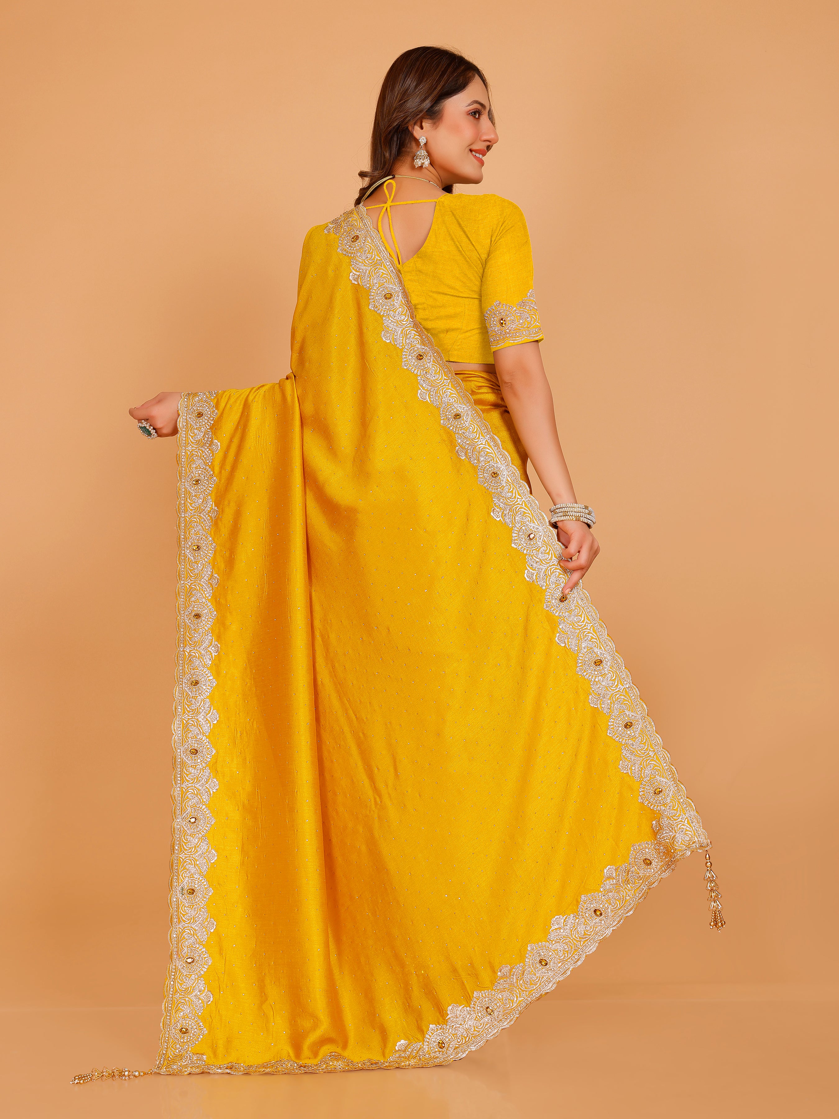 Bhavya Silk Embroidered Saree