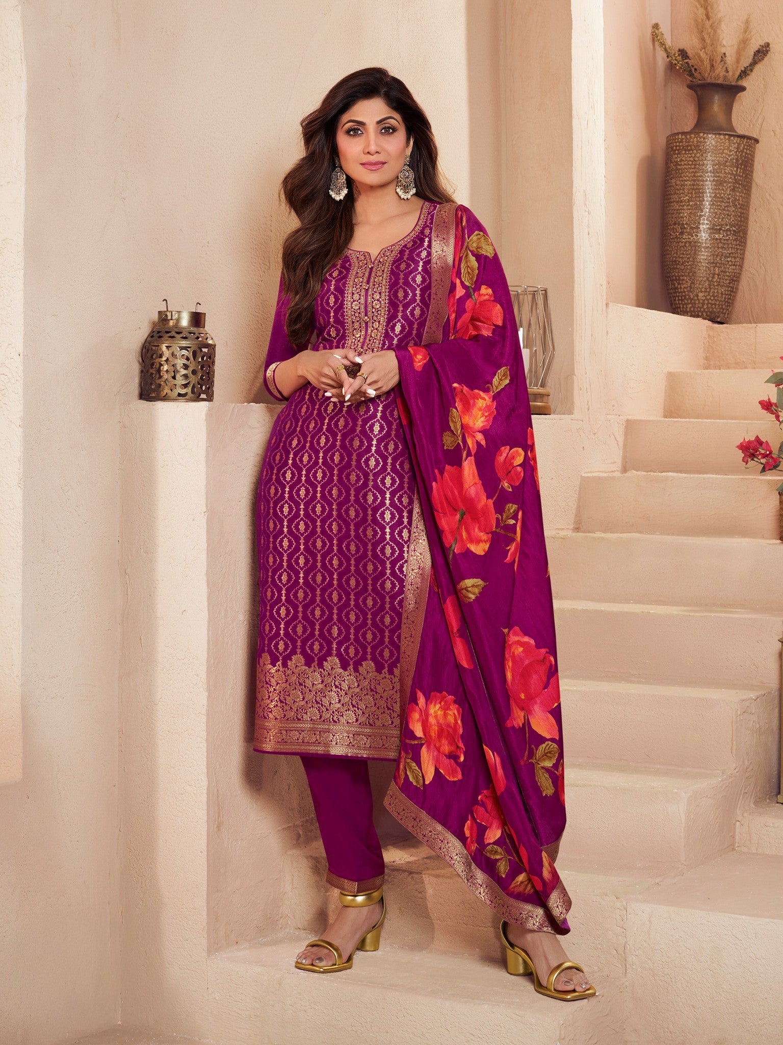 Mayra Straight Kameez & Pant - Roop Darshan