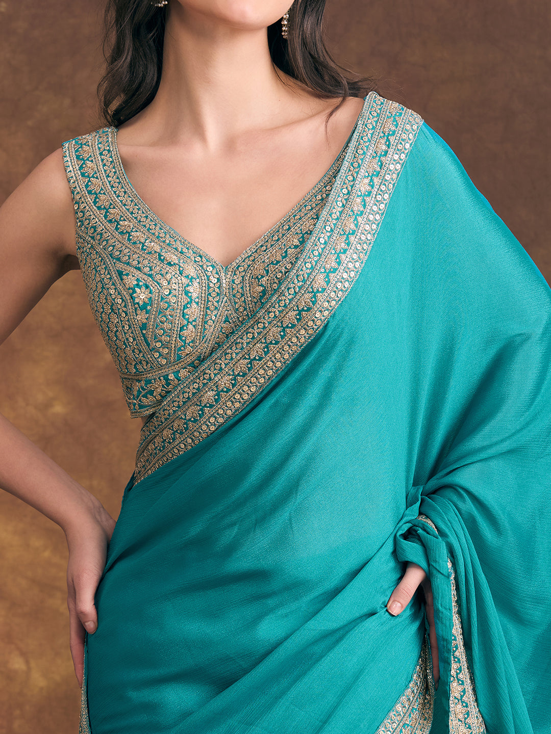 Jisha Ready To Wear Choli Saree - Roop Darshan