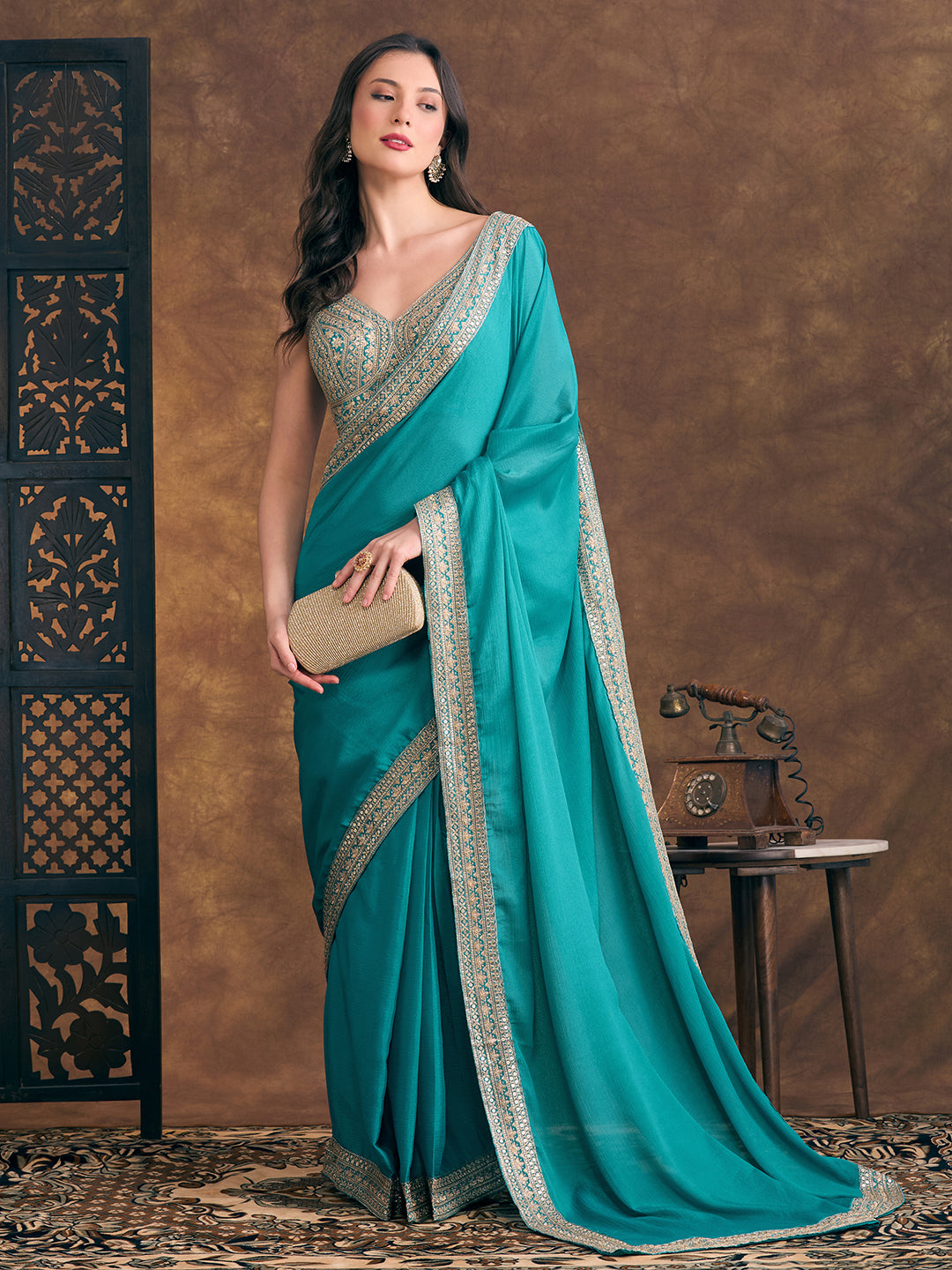 Jisha Ready To Wear Choli Saree - Roop Darshan