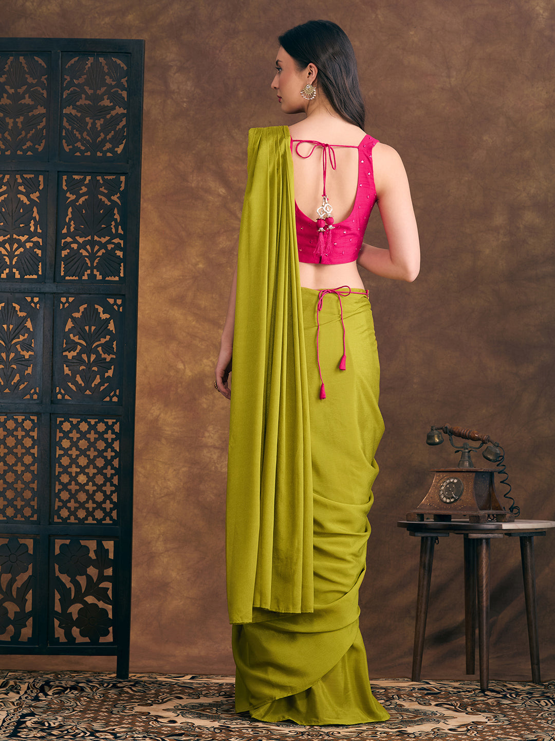 Hazel Ready To Wear Choli Saree - Roop Darshan