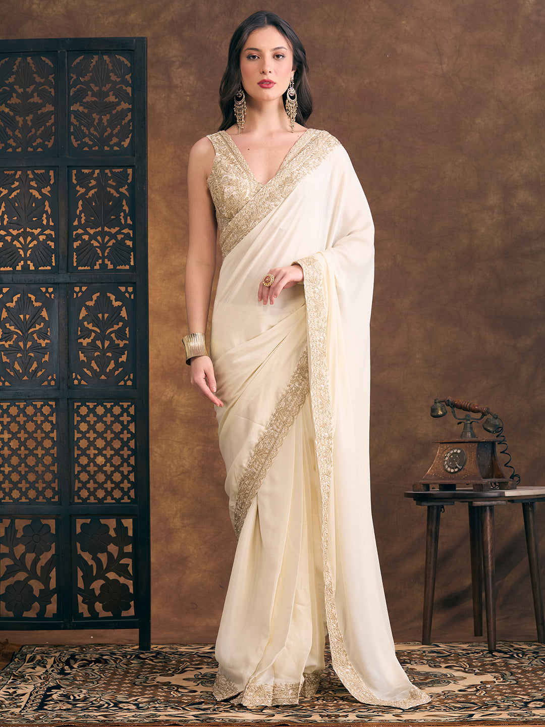 Nora Ready To Wear Choli Saree - Roop Darshan