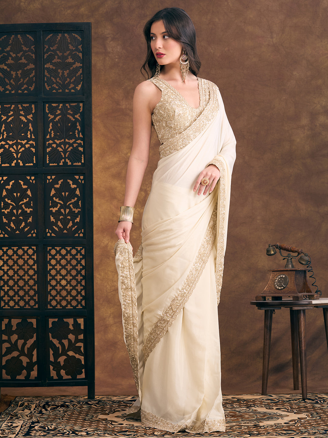 Nora Ready To Wear Choli Saree - Roop Darshan