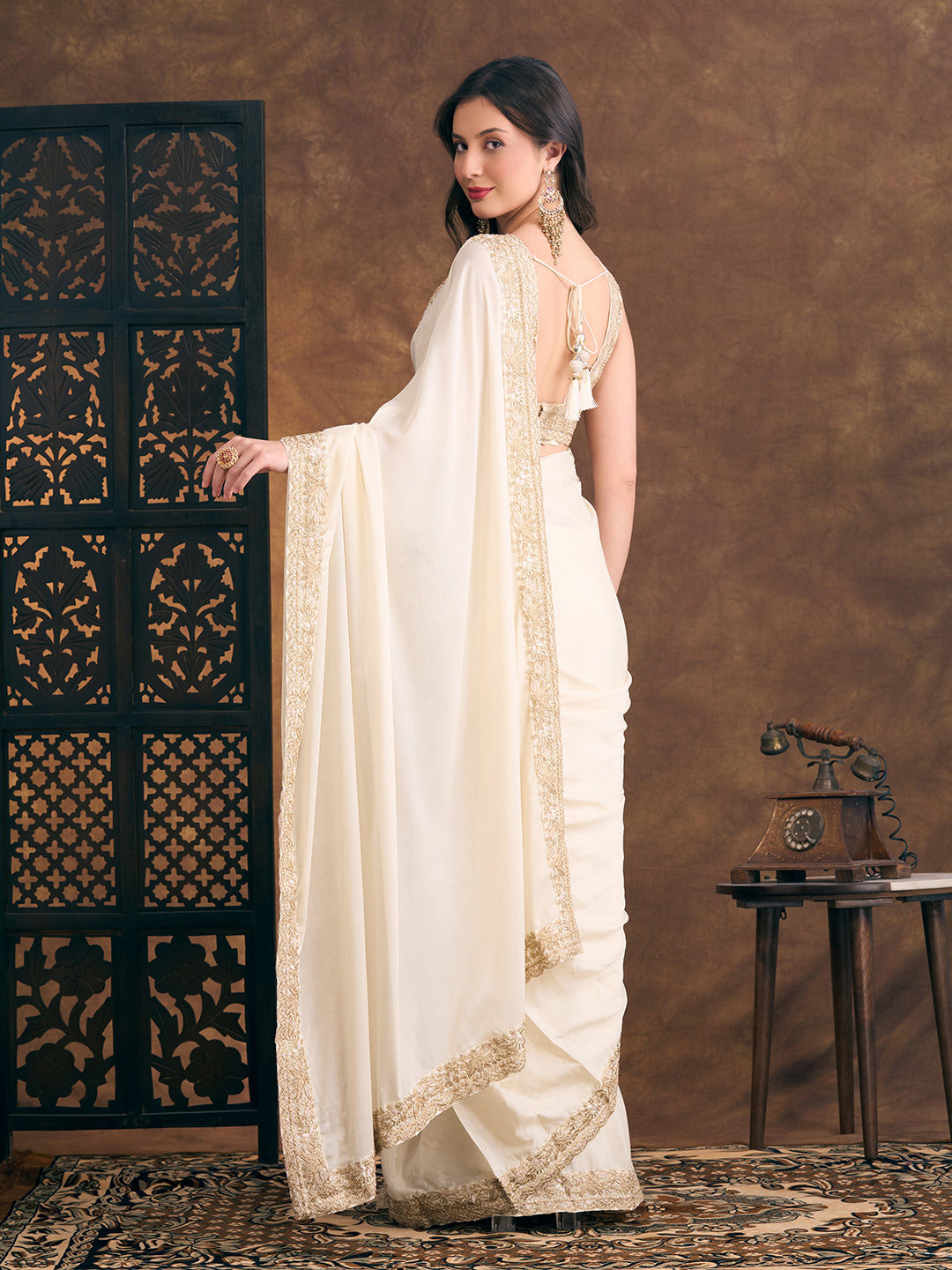 Nora Ready To Wear Choli Saree - Roop Darshan