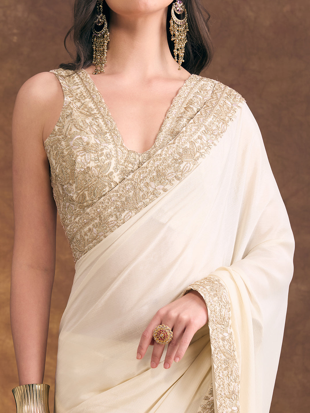 Nora Ready To Wear Choli Saree - Roop Darshan