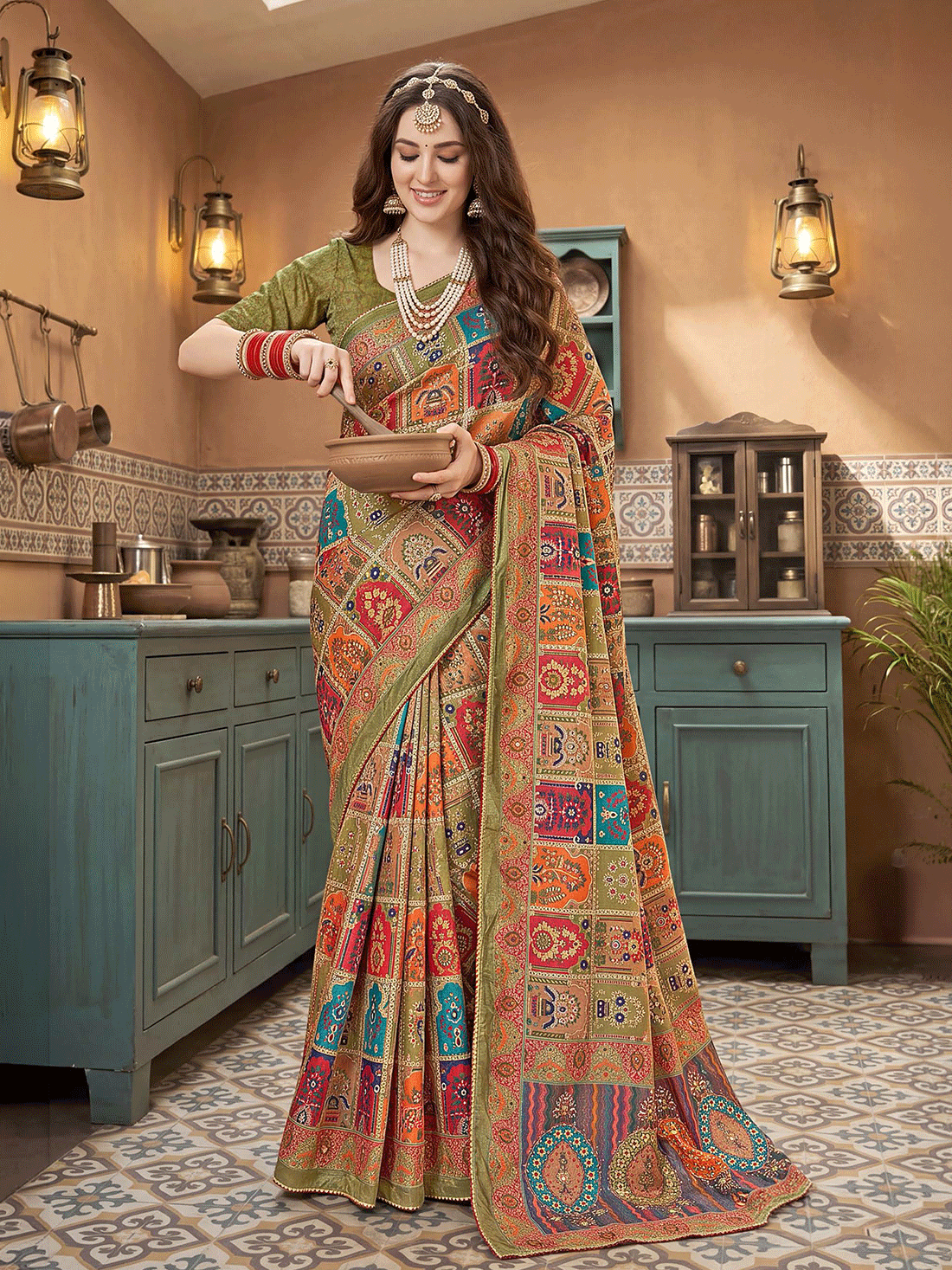 Meshwa Crepe Printed Saree