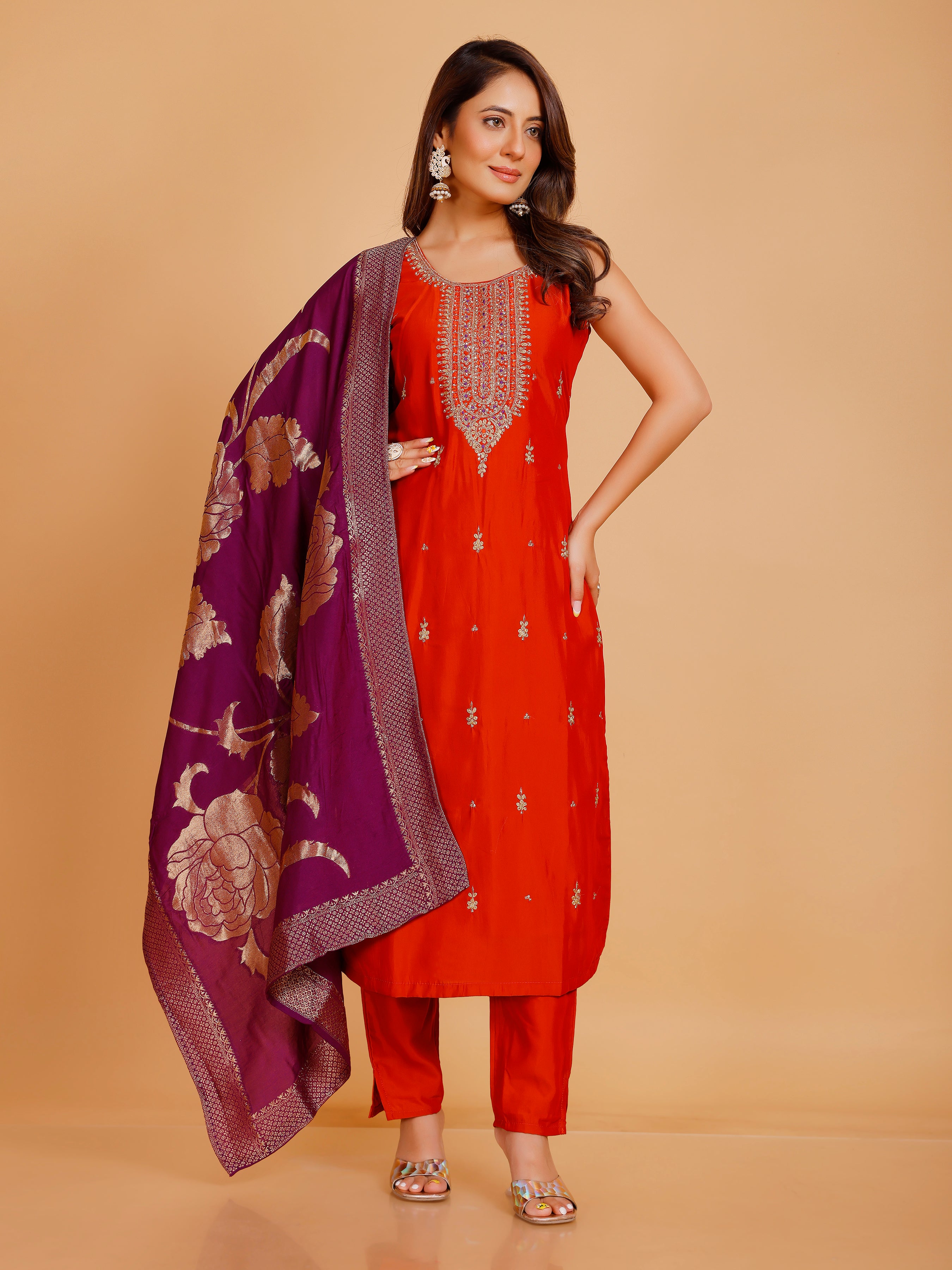 Vamika Silk Straight Suit