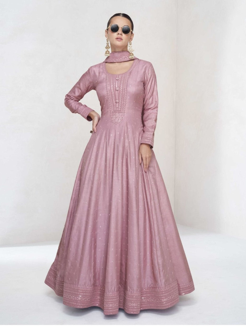 Nisha Gown With Dupatta - Roop Darshan