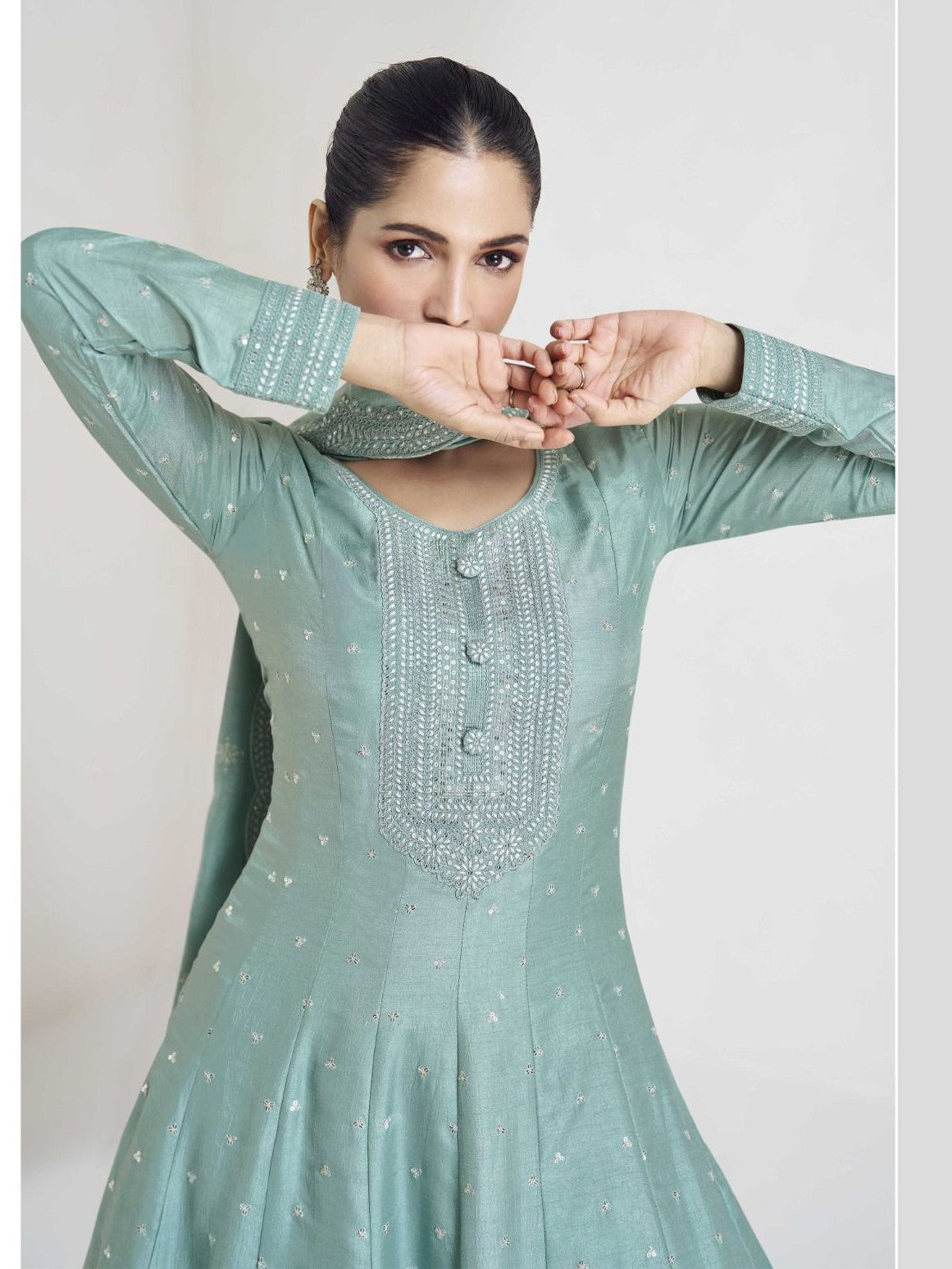 Nisha Gown With Dupatta - Roop Darshan