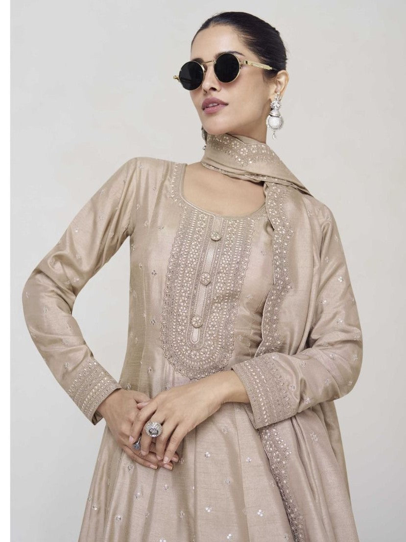 Nisha Gown With Dupatta - Roop Darshan