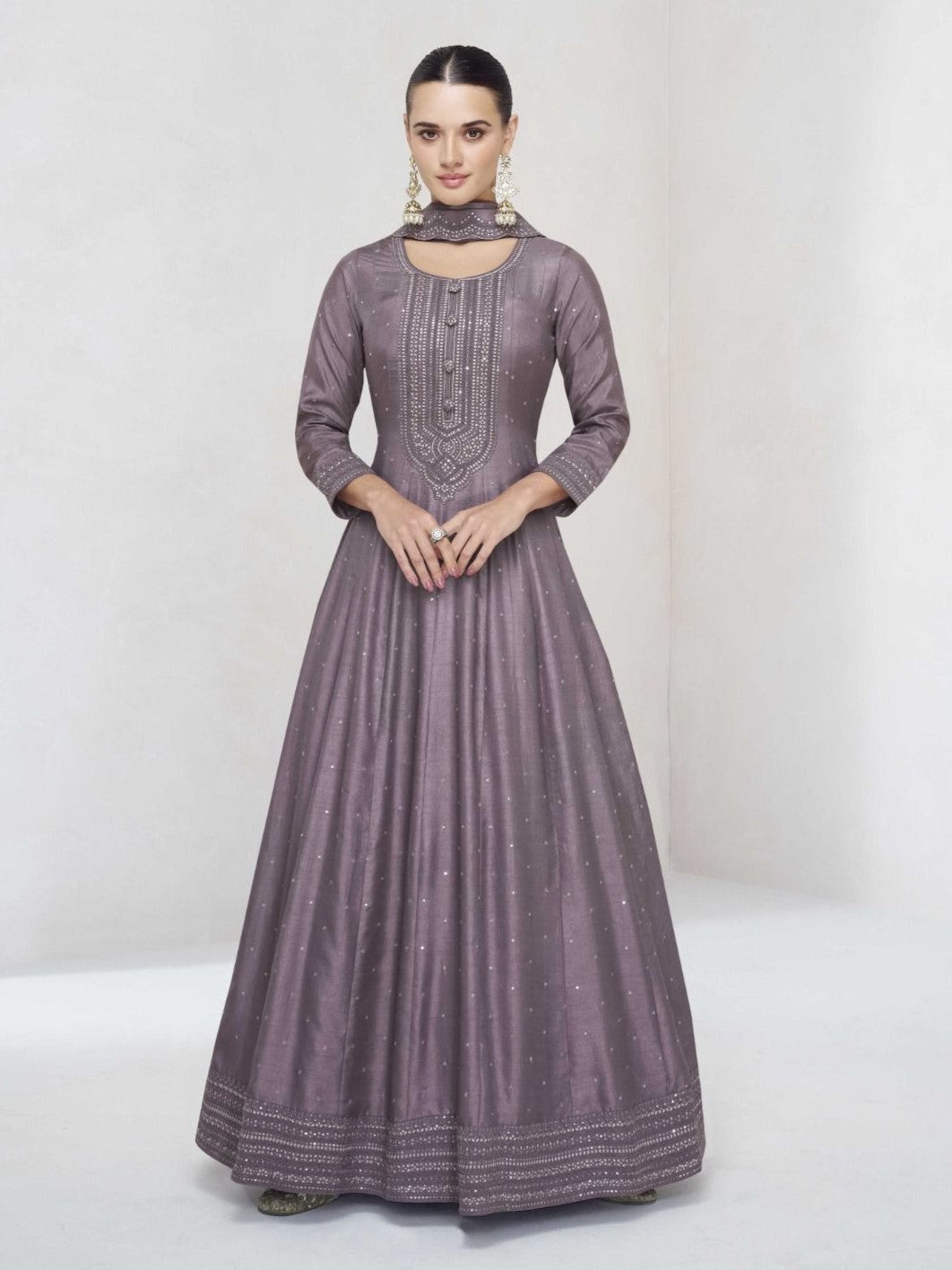 Nisha Gown With Dupatta - Roop Darshan