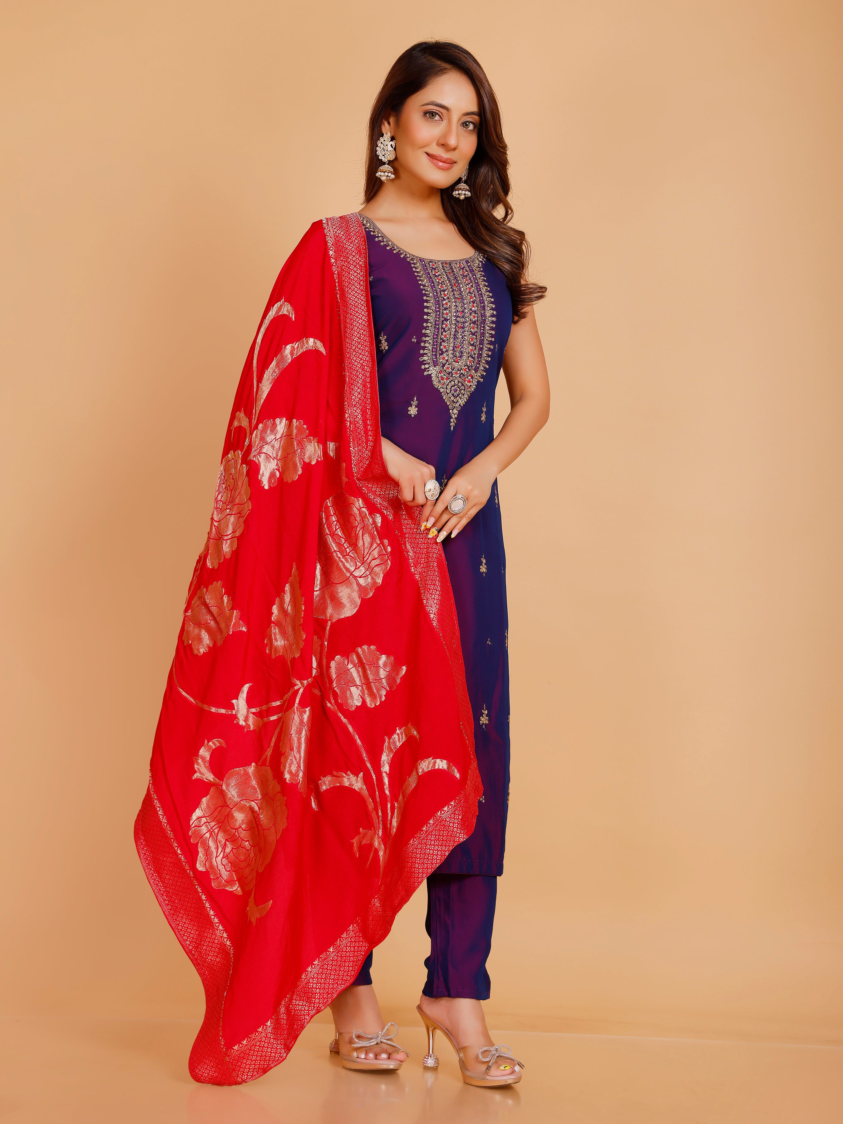 Vamika Silk Straight Suit