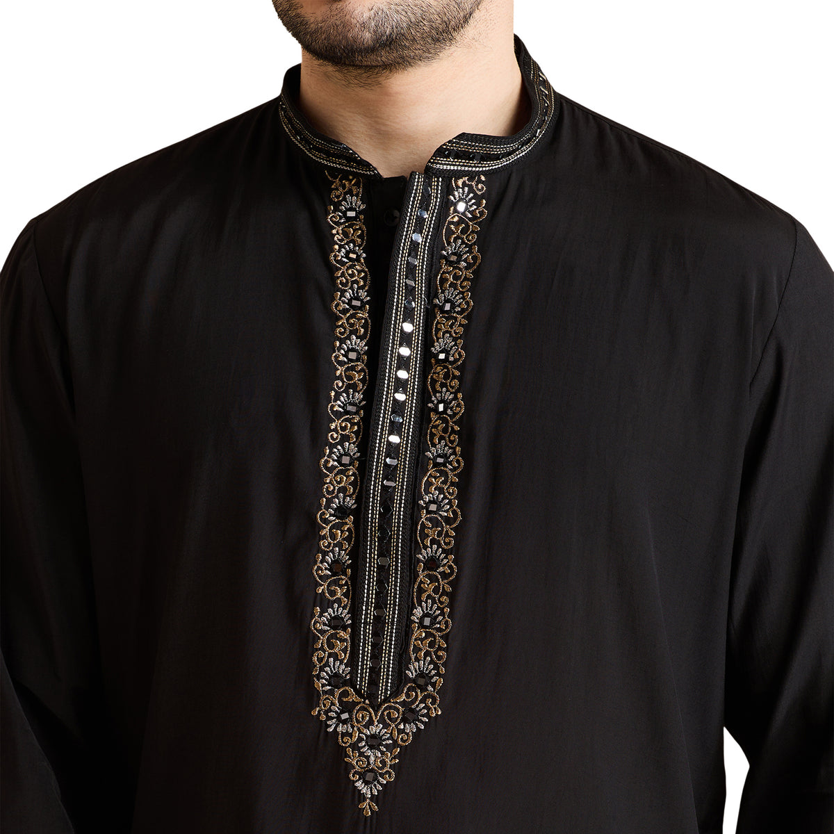Silk Zari Tiki Kurta Set