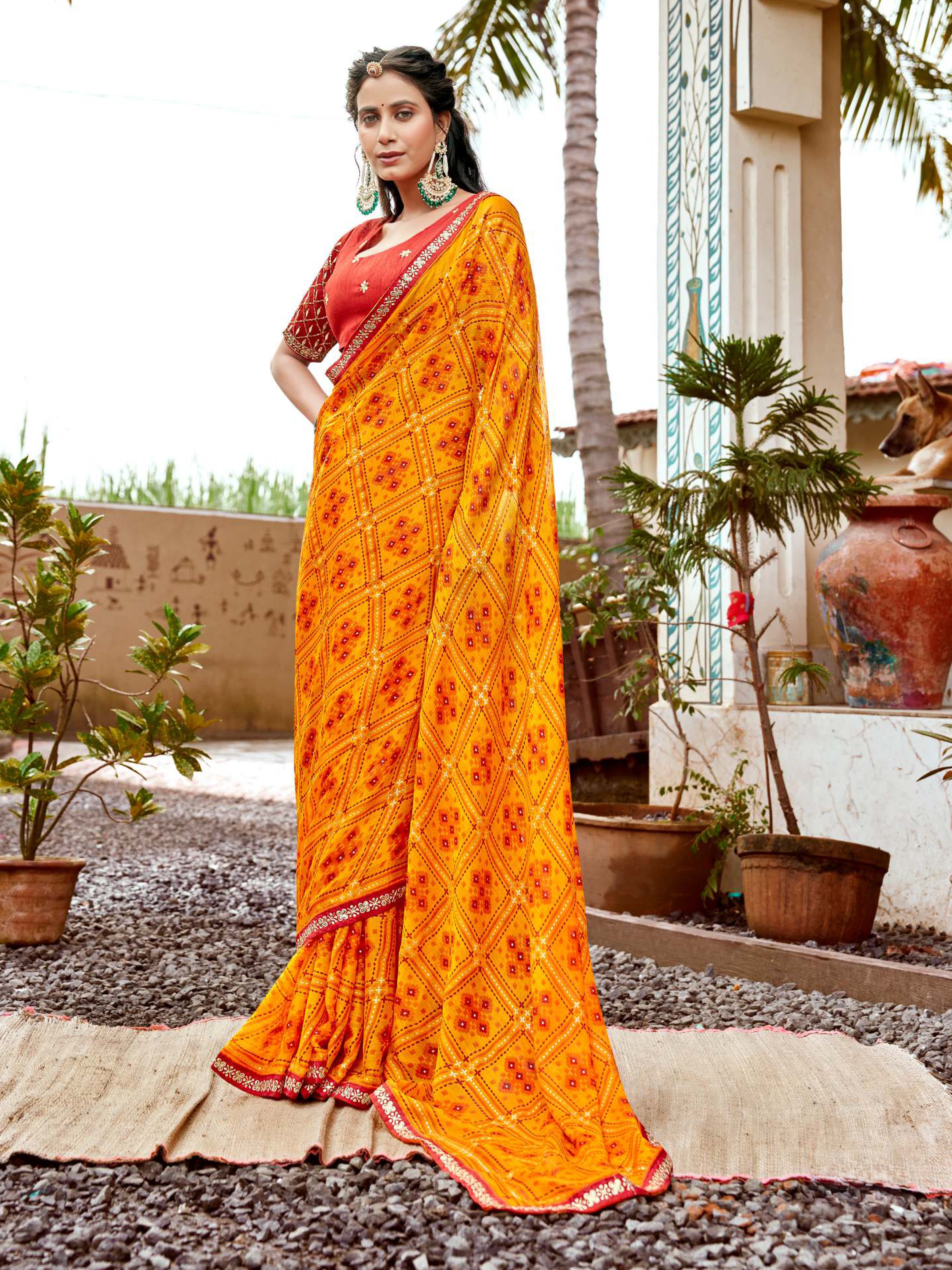Maher Bandhani Saree - Roop Darshan