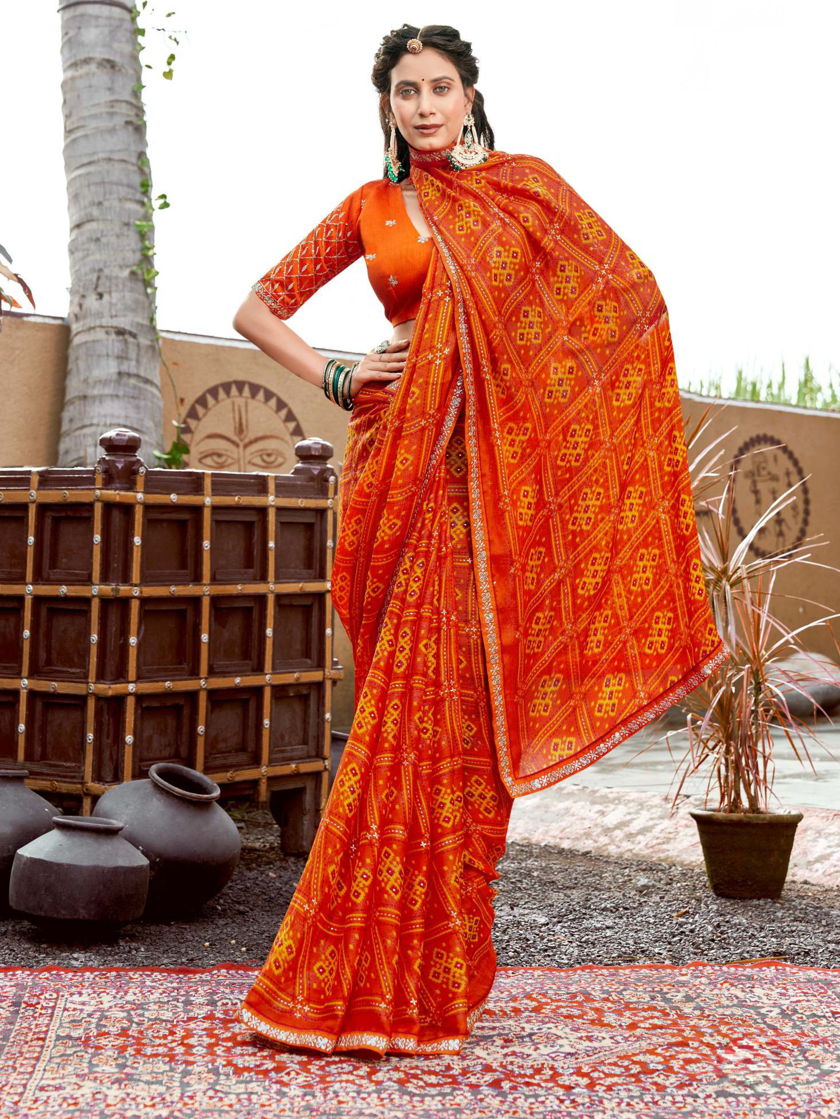 Maher Bandhani Saree - Roop Darshan