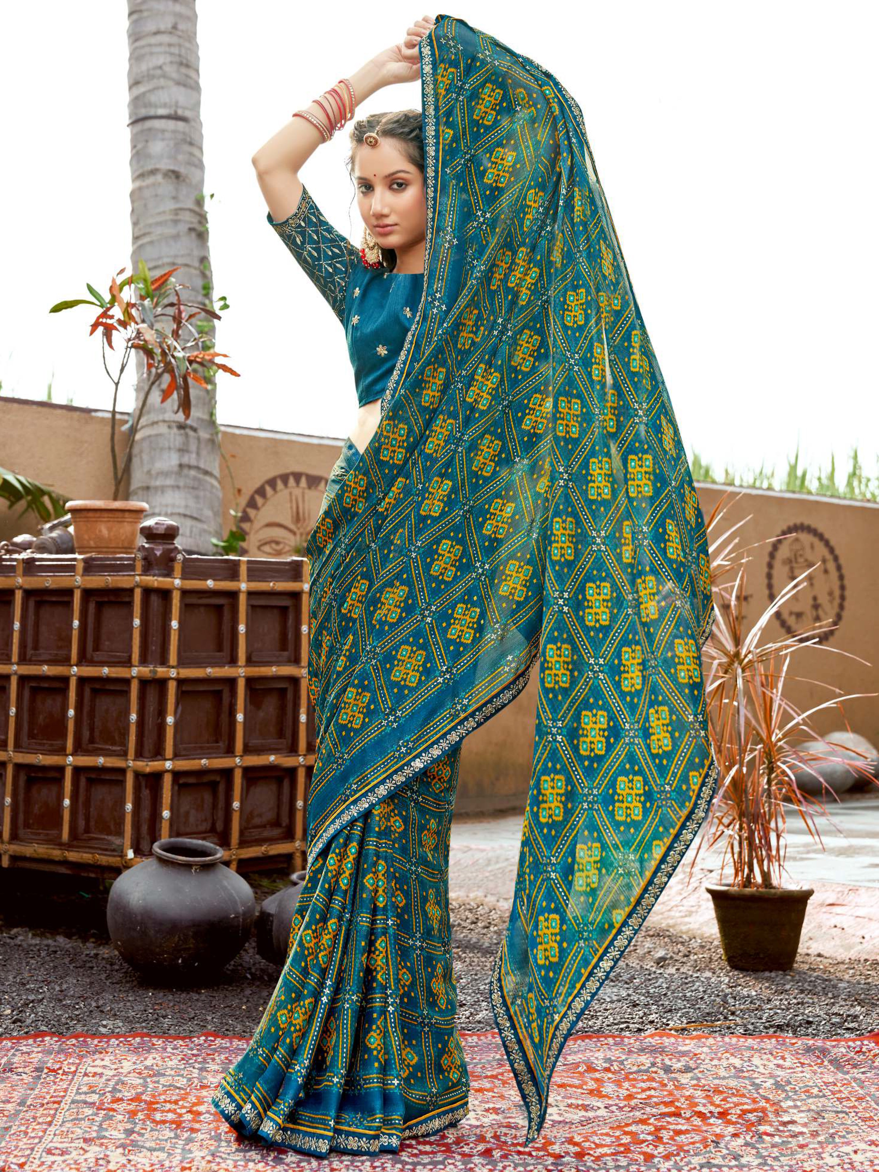 Maher Bandhani Saree - Roop Darshan
