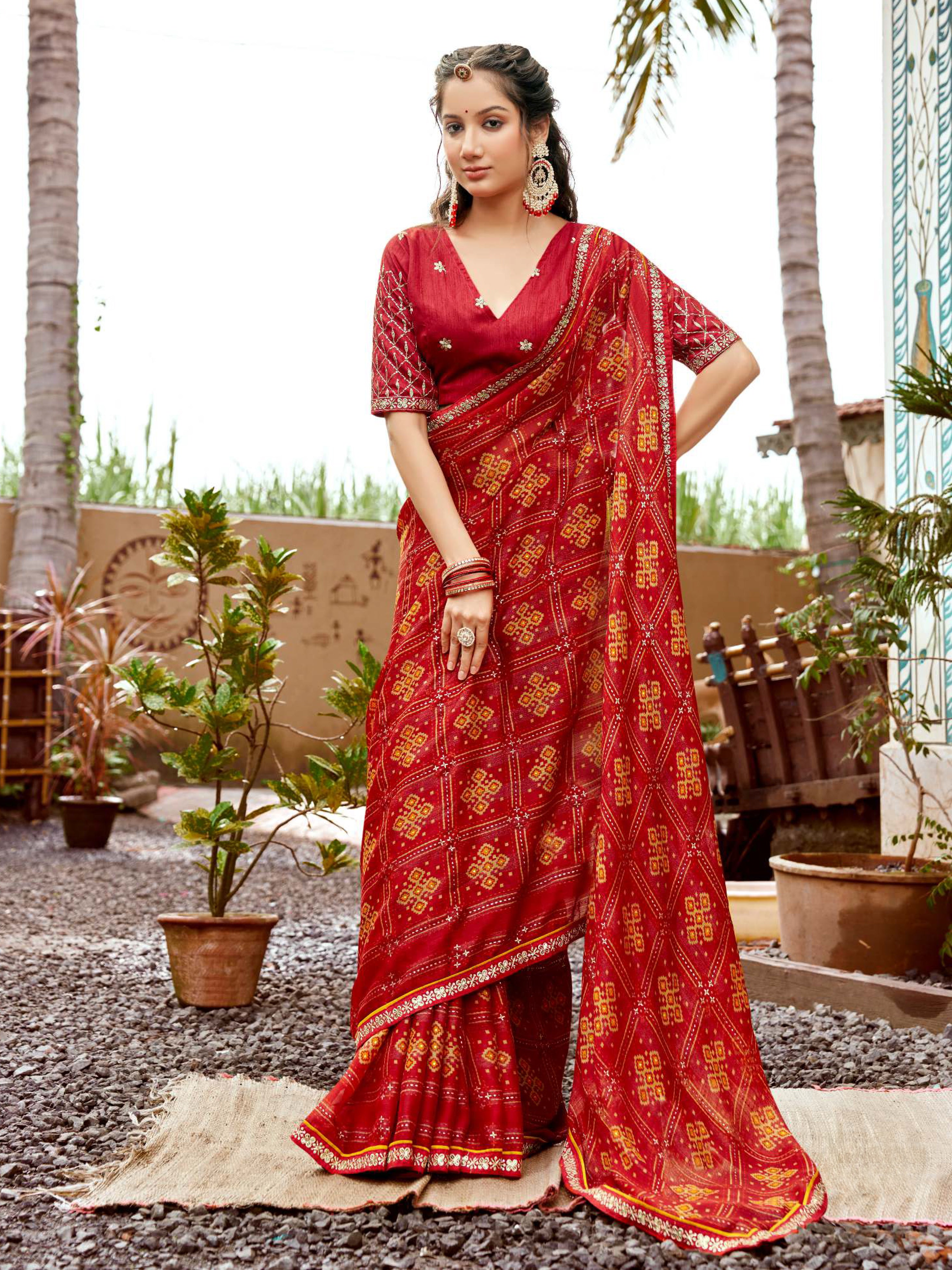 Maher Bandhani Saree - Roop Darshan