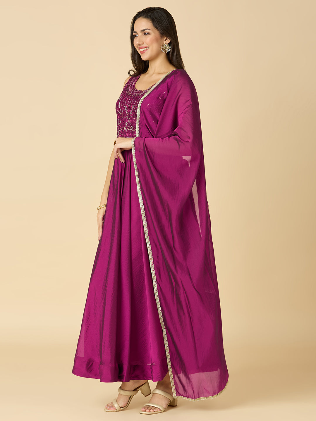 Sarika Gown With Dupatta - Roop Darshan
