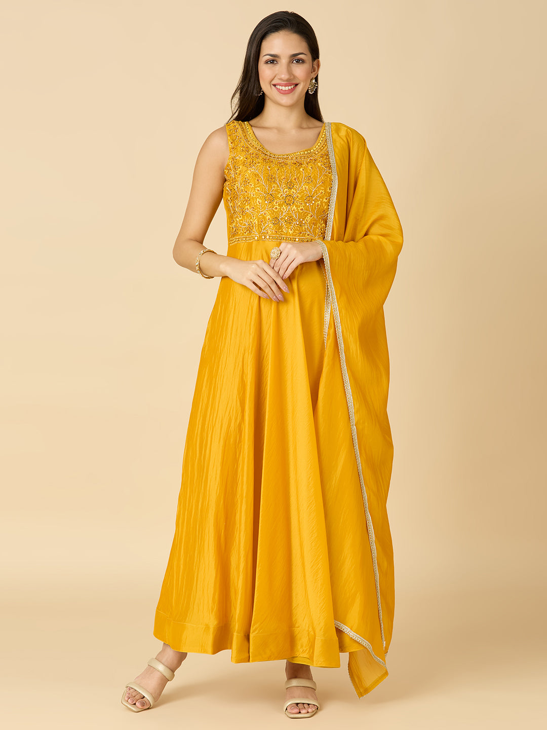 Sarika Gown With Dupatta - Roop Darshan