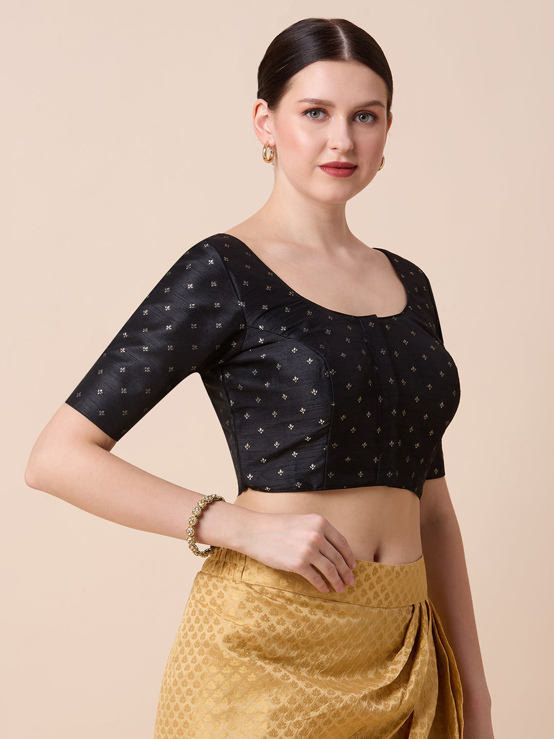 Dupion Silk Saree Blouse - Roop Darshan