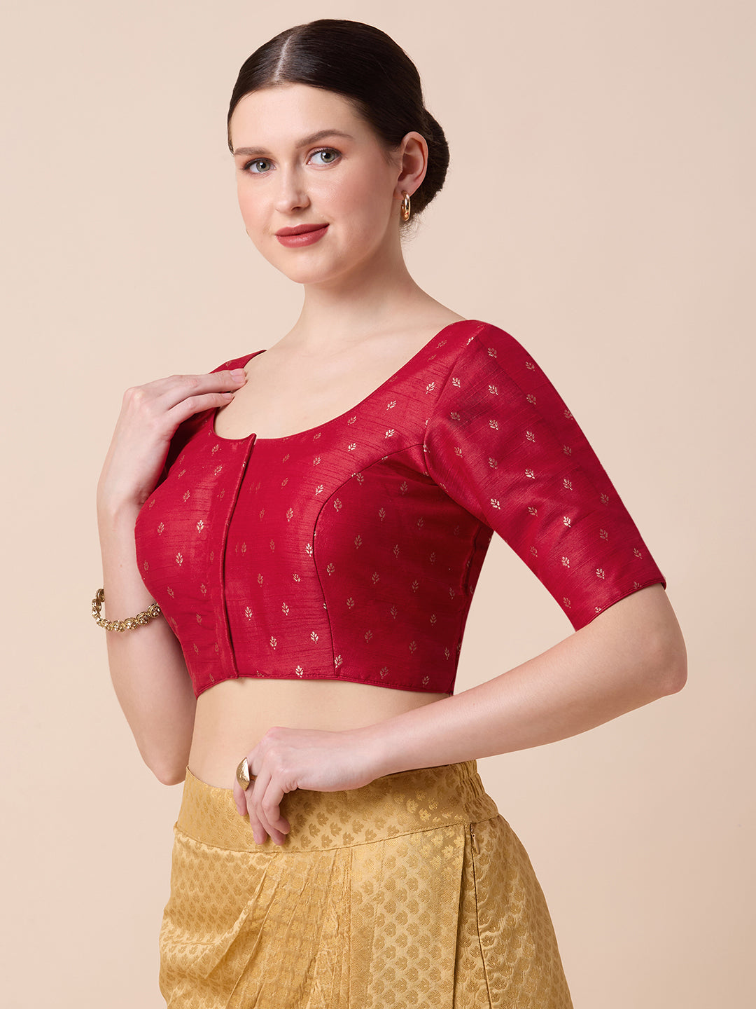 Dupion Silk Saree Blouse - Roop Darshan