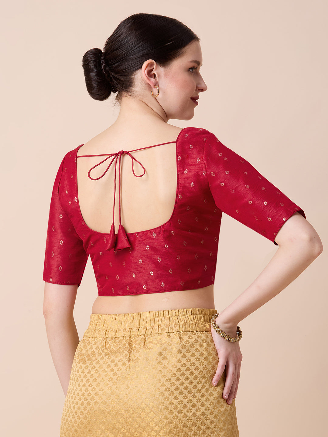 Dupion Silk Saree Blouse - Roop Darshan