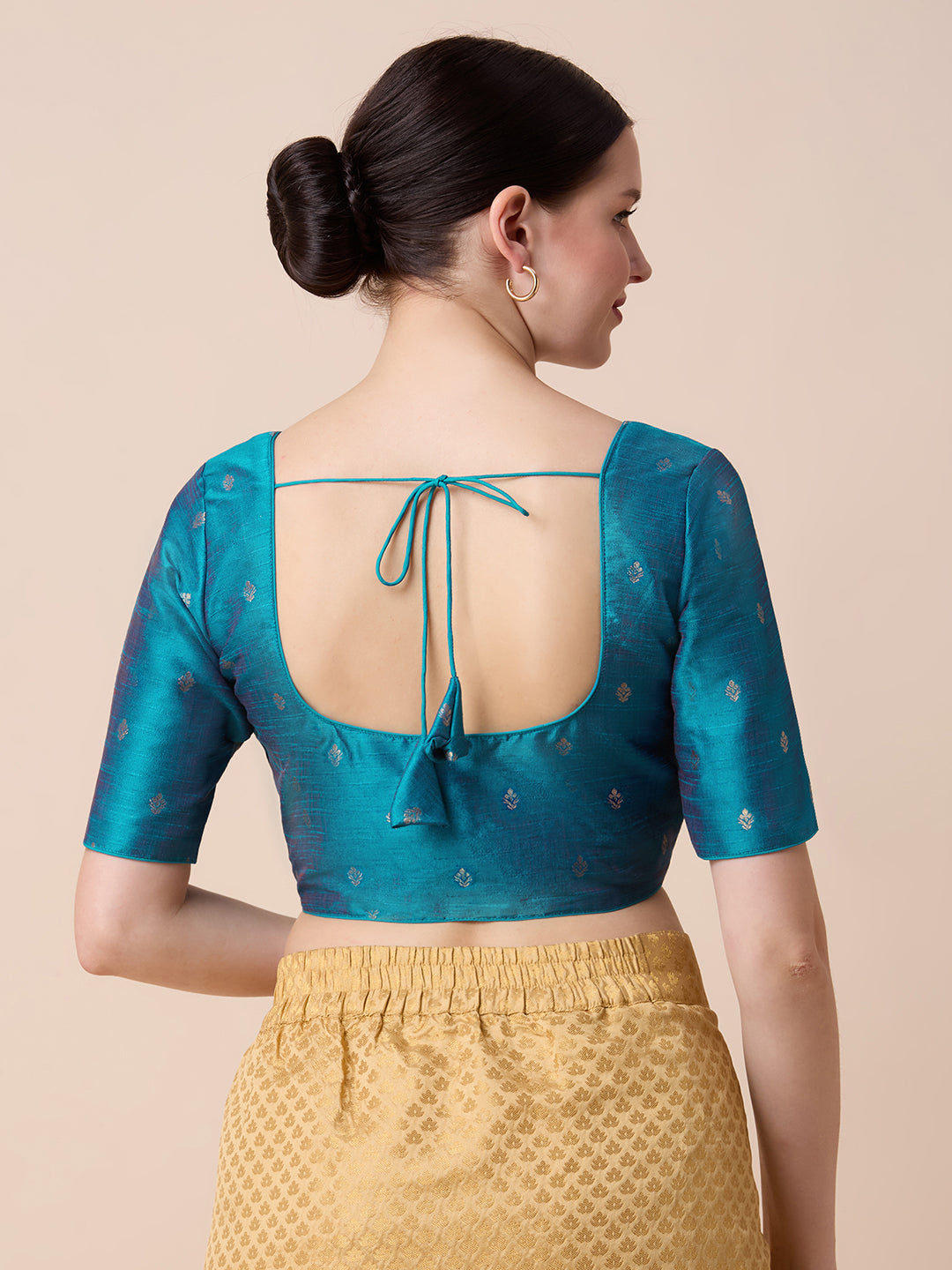 Dupion Silk Saree Blouse - Roop Darshan