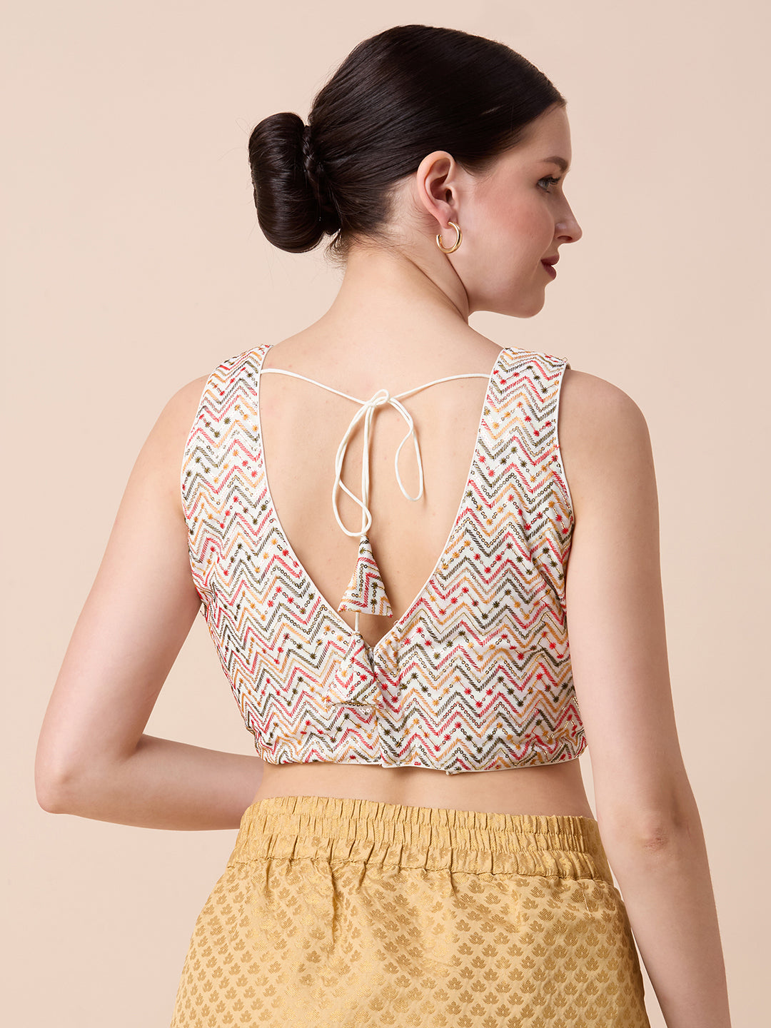 Silk Embroidered Blouse - Roop Darshan
