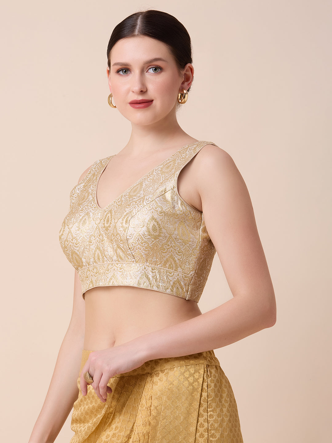 Brocade Silk Blouse - Roop Darshan