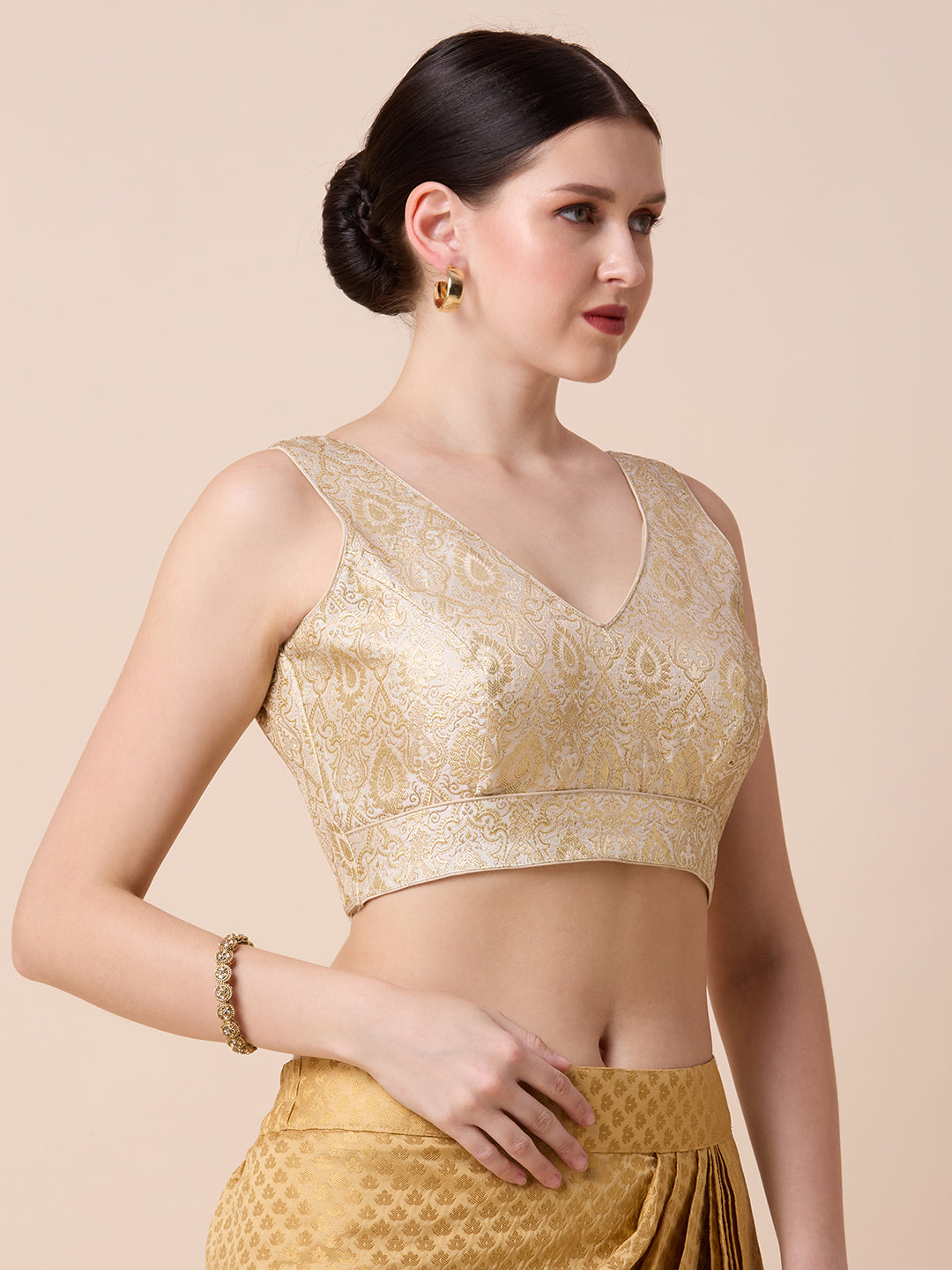 Brocade Silk Blouse - Roop Darshan