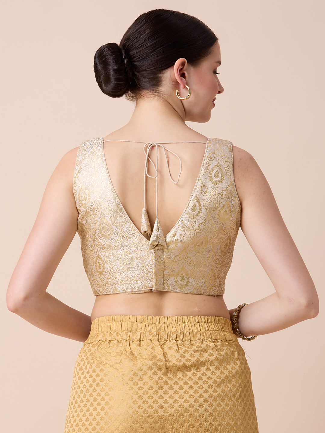 Brocade Silk Blouse - Roop Darshan