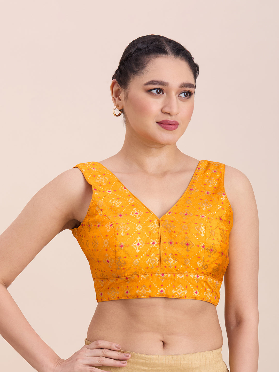 Brocade Silk Blouse - Roop Darshan