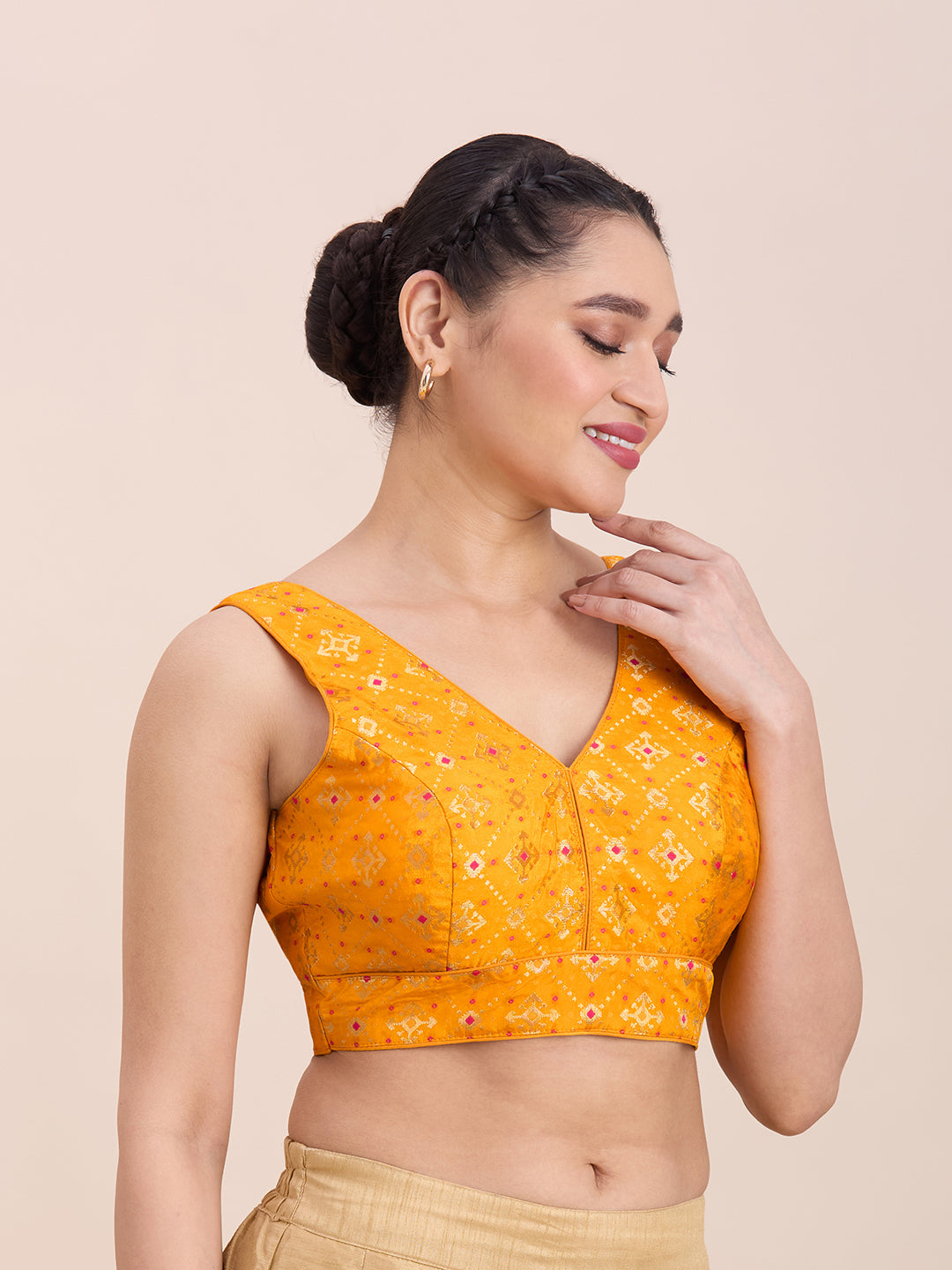 Brocade Silk Blouse - Roop Darshan