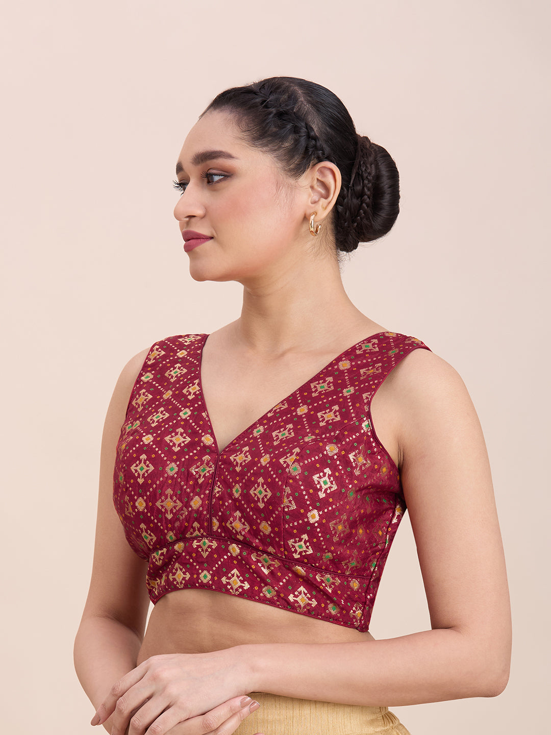 Brocade Silk Blouse - Roop Darshan