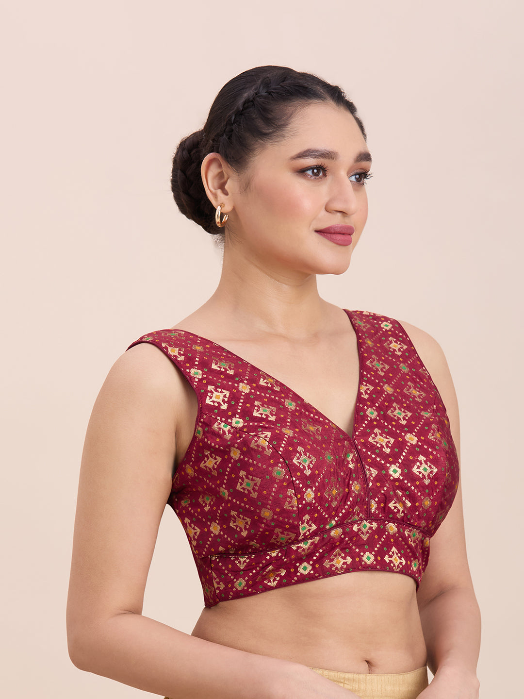 Brocade Silk Blouse - Roop Darshan