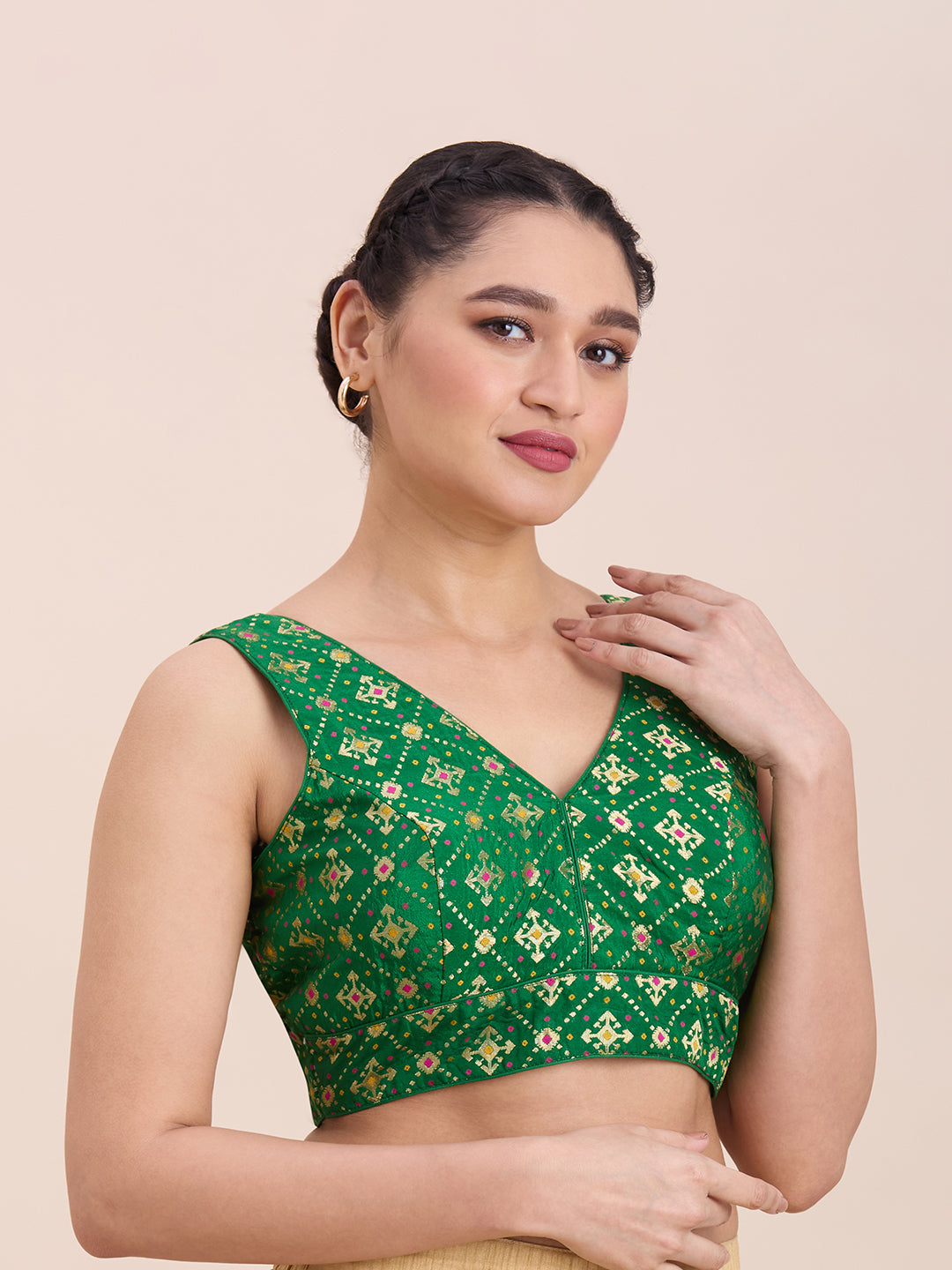 Brocade Silk Blouse - Roop Darshan