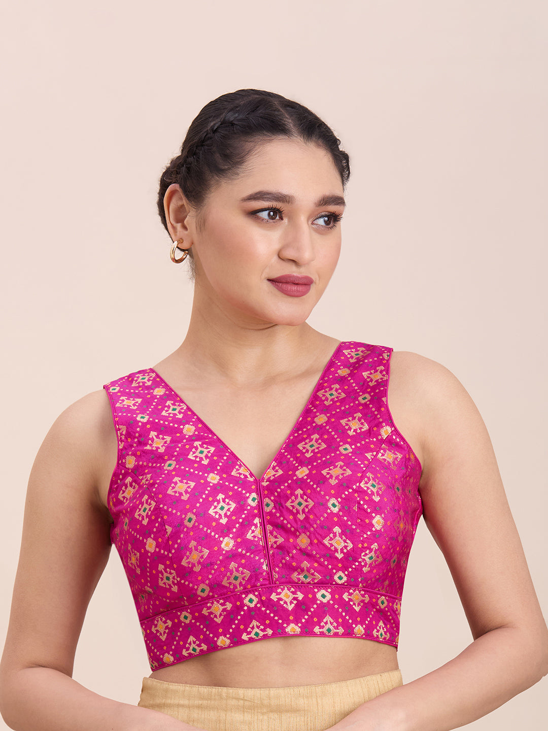 Brocade Silk Blouse - Roop Darshan